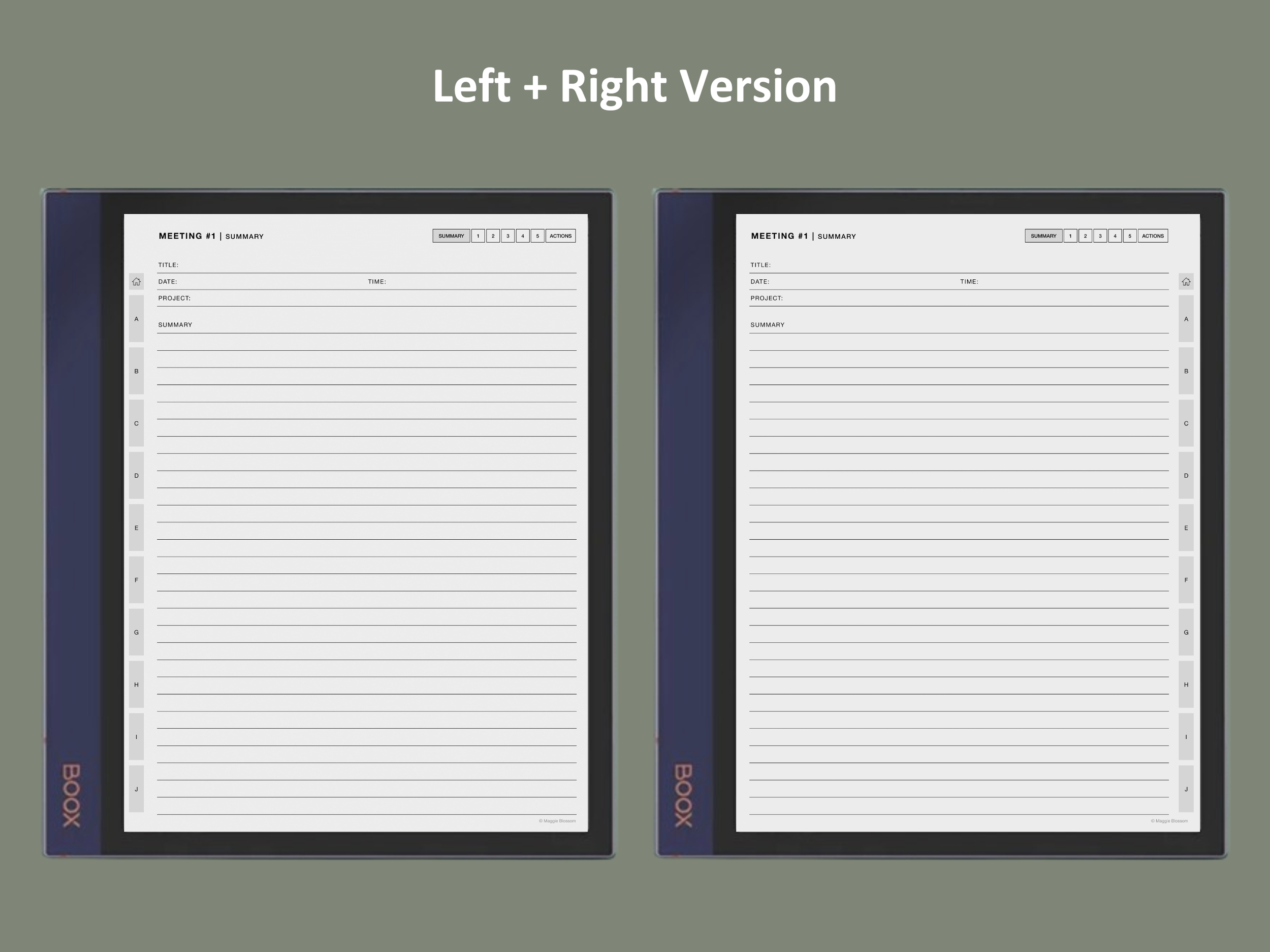 boox meeting notes template