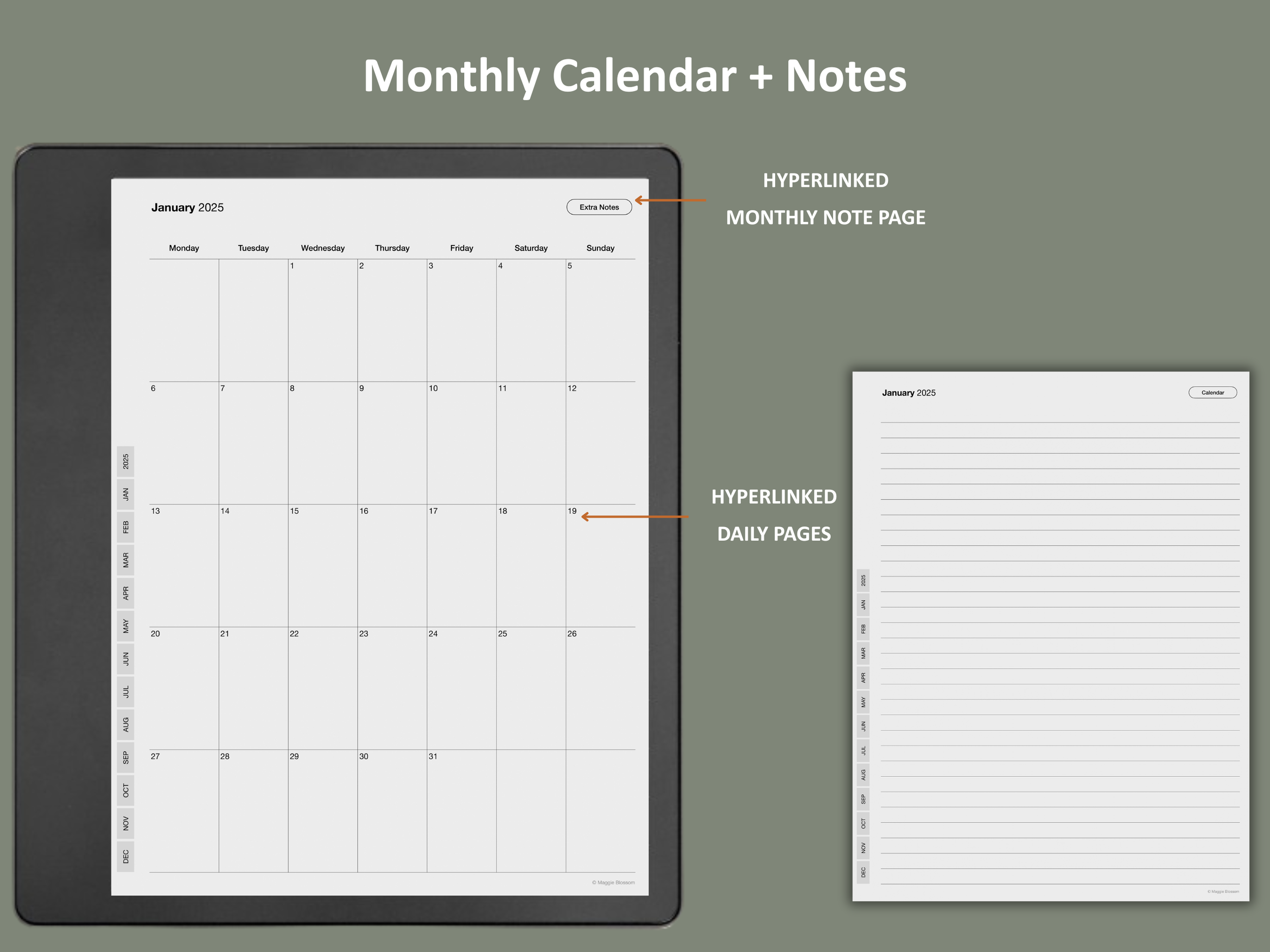 kindle scribe daily journal template
