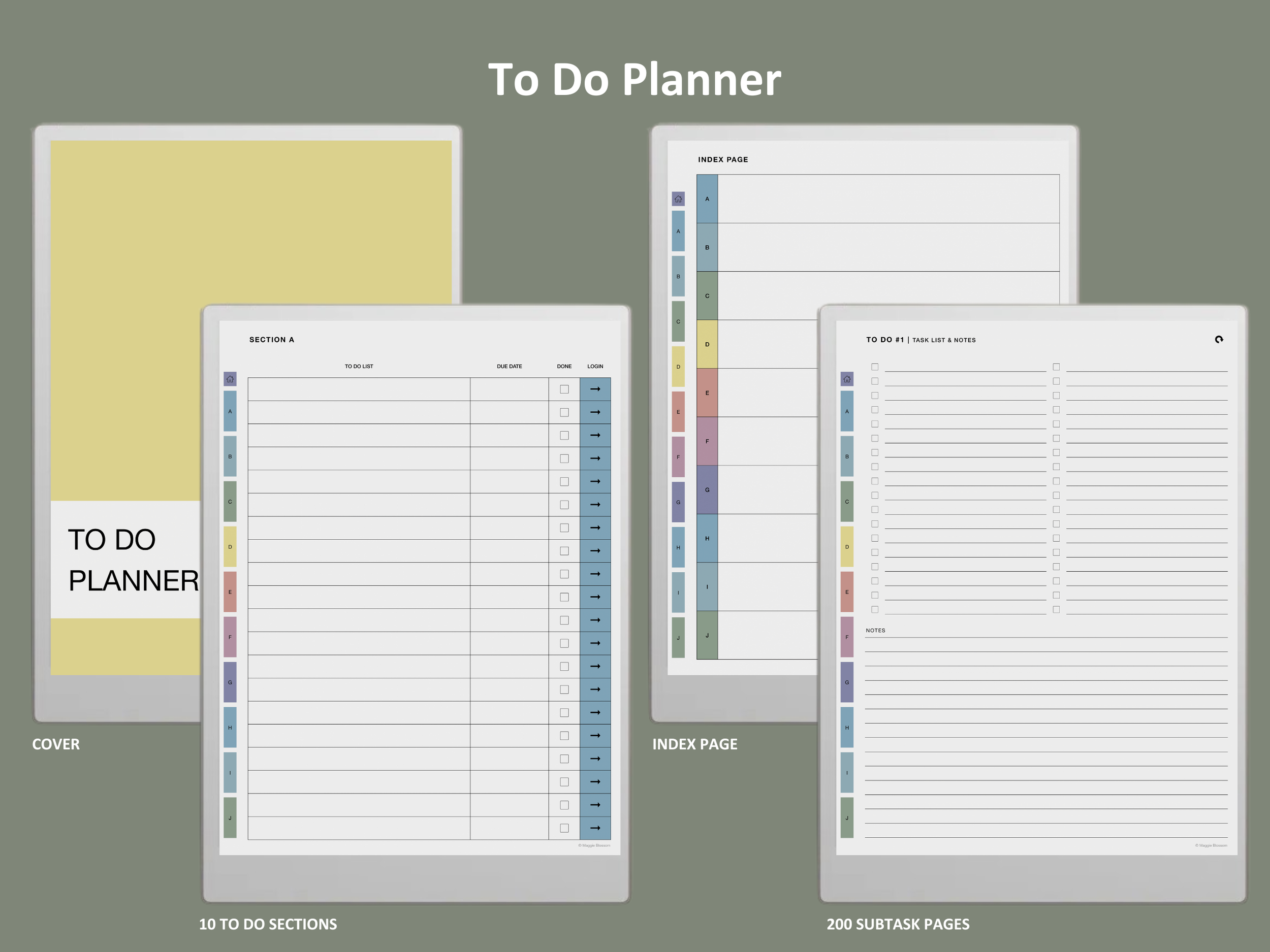 remarkable paper pro planner bundle template