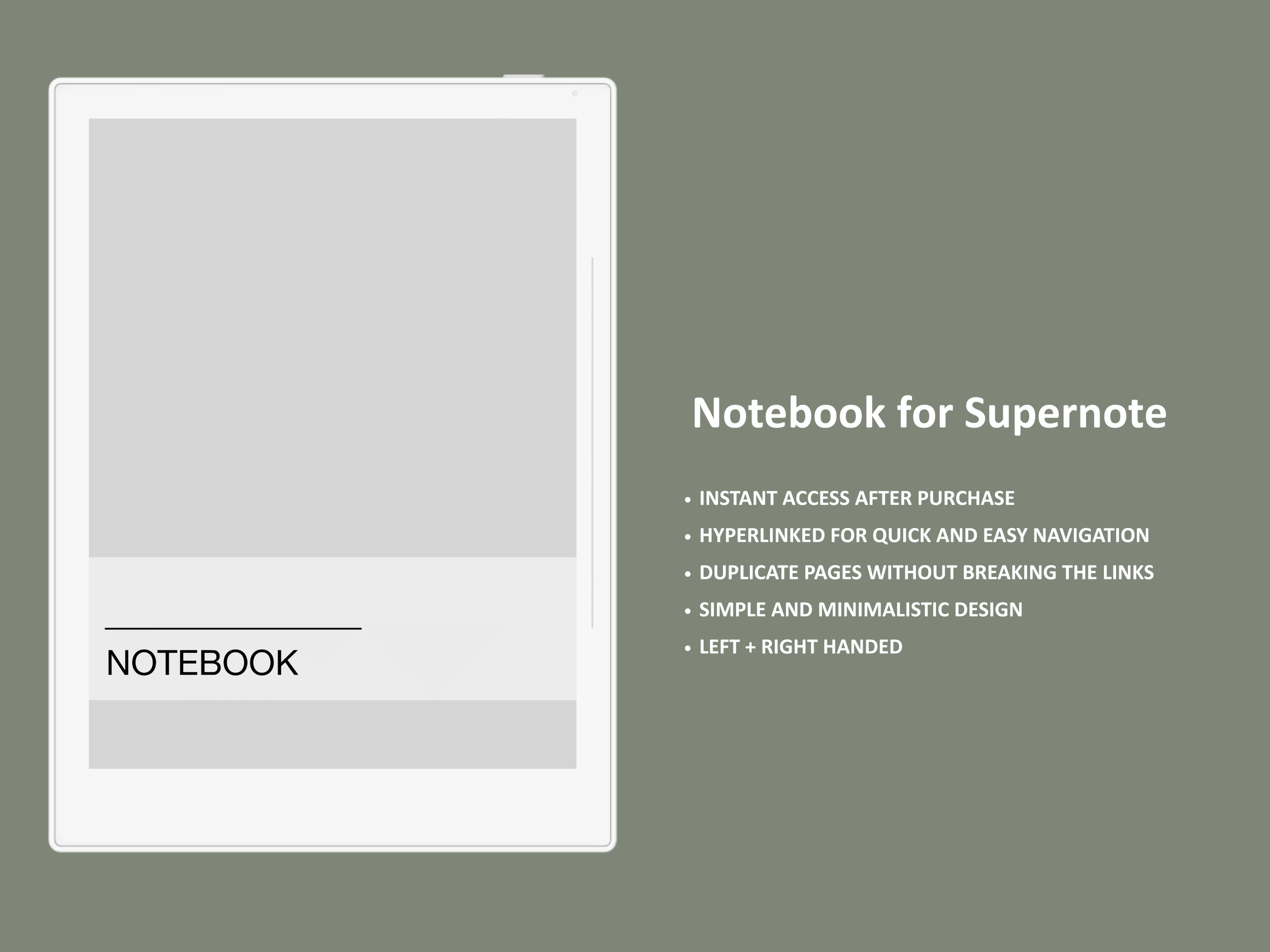supernote notebook template