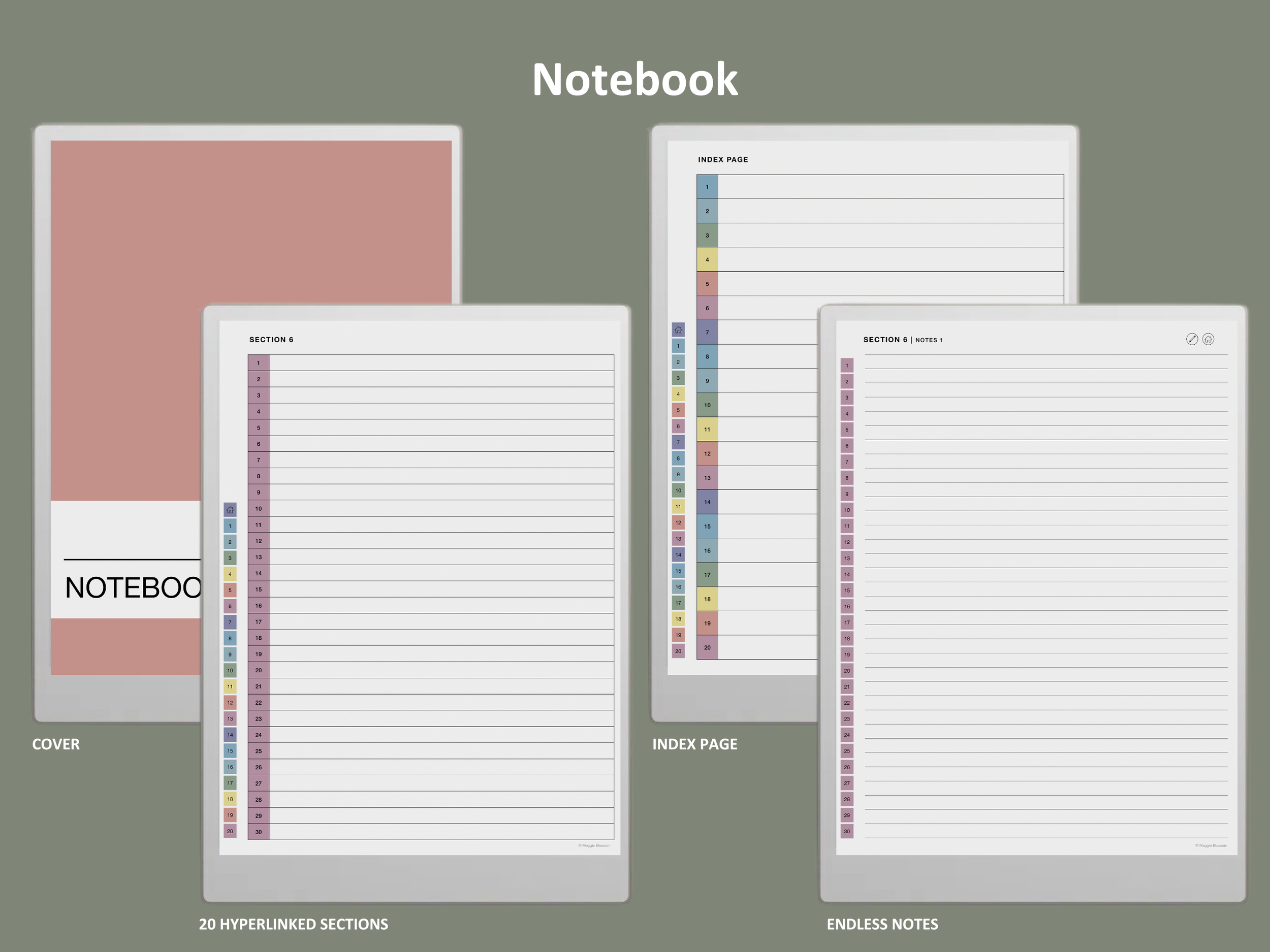 remarkable paper pro planner bundle template