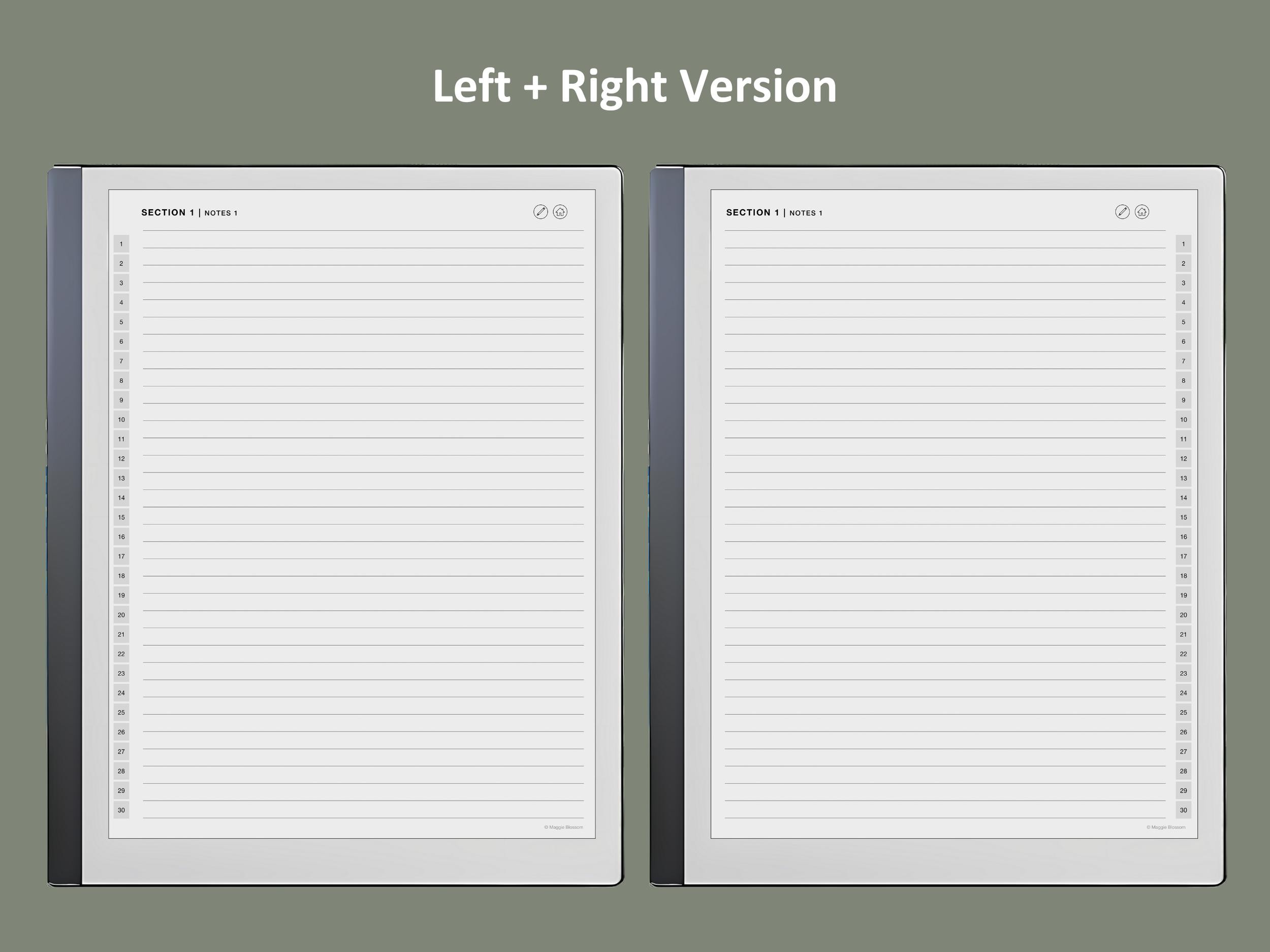 remarkable 2 notebook template