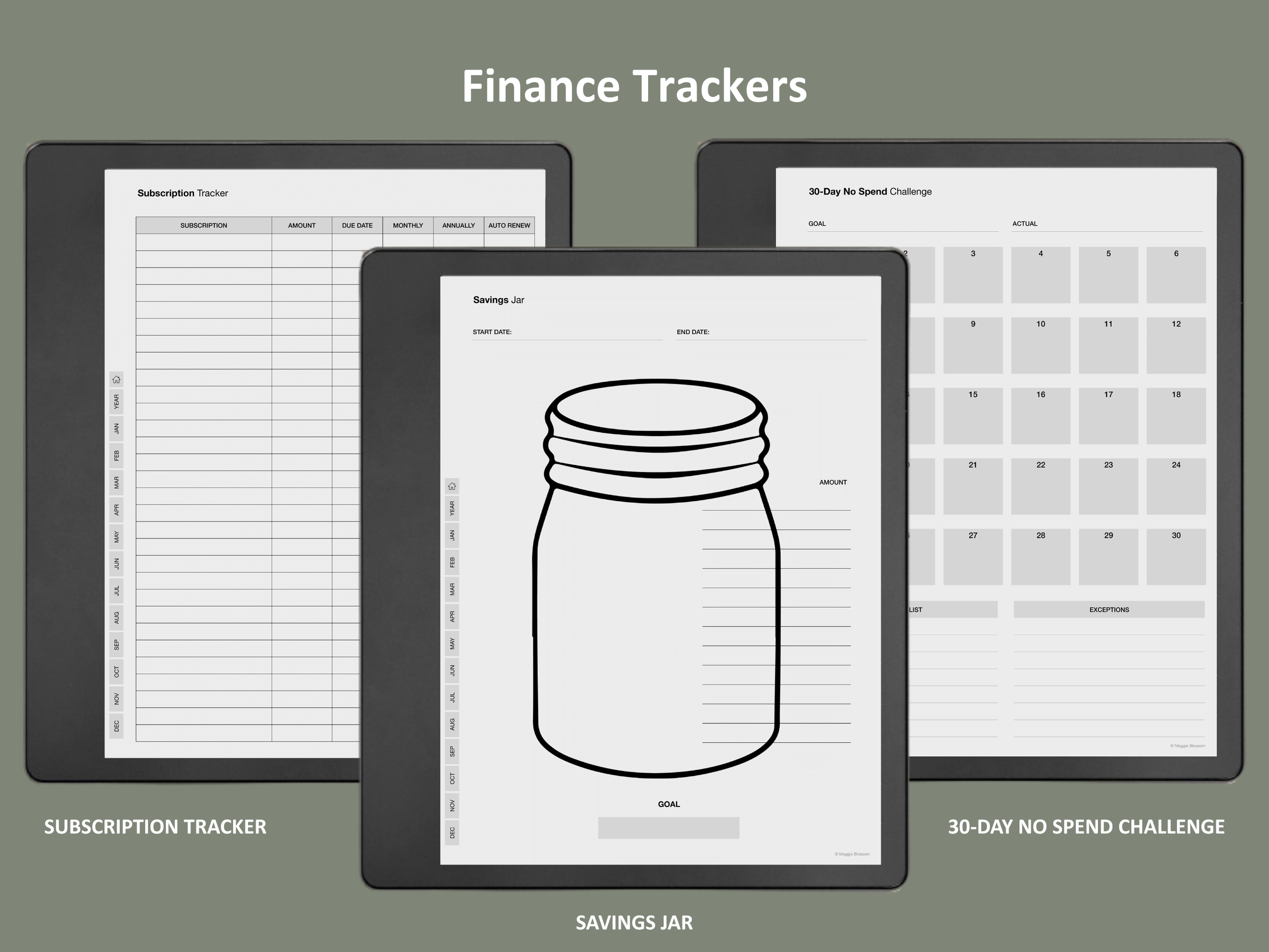 kindle scribe finance template
