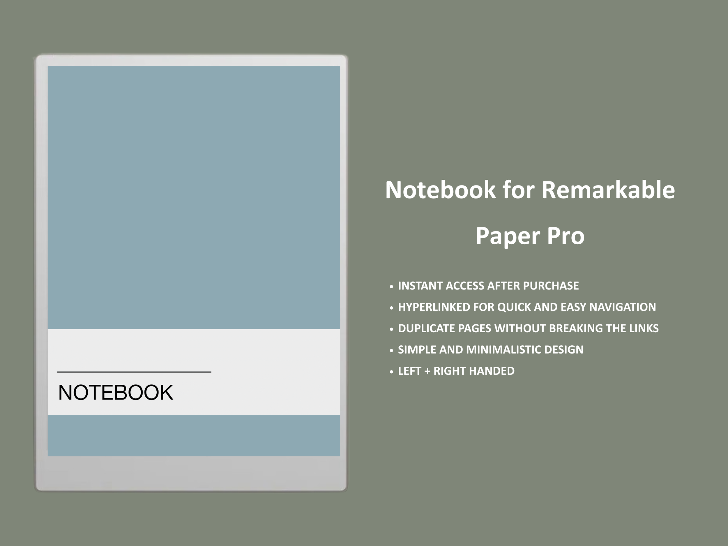 remarkable paper pro notebook template