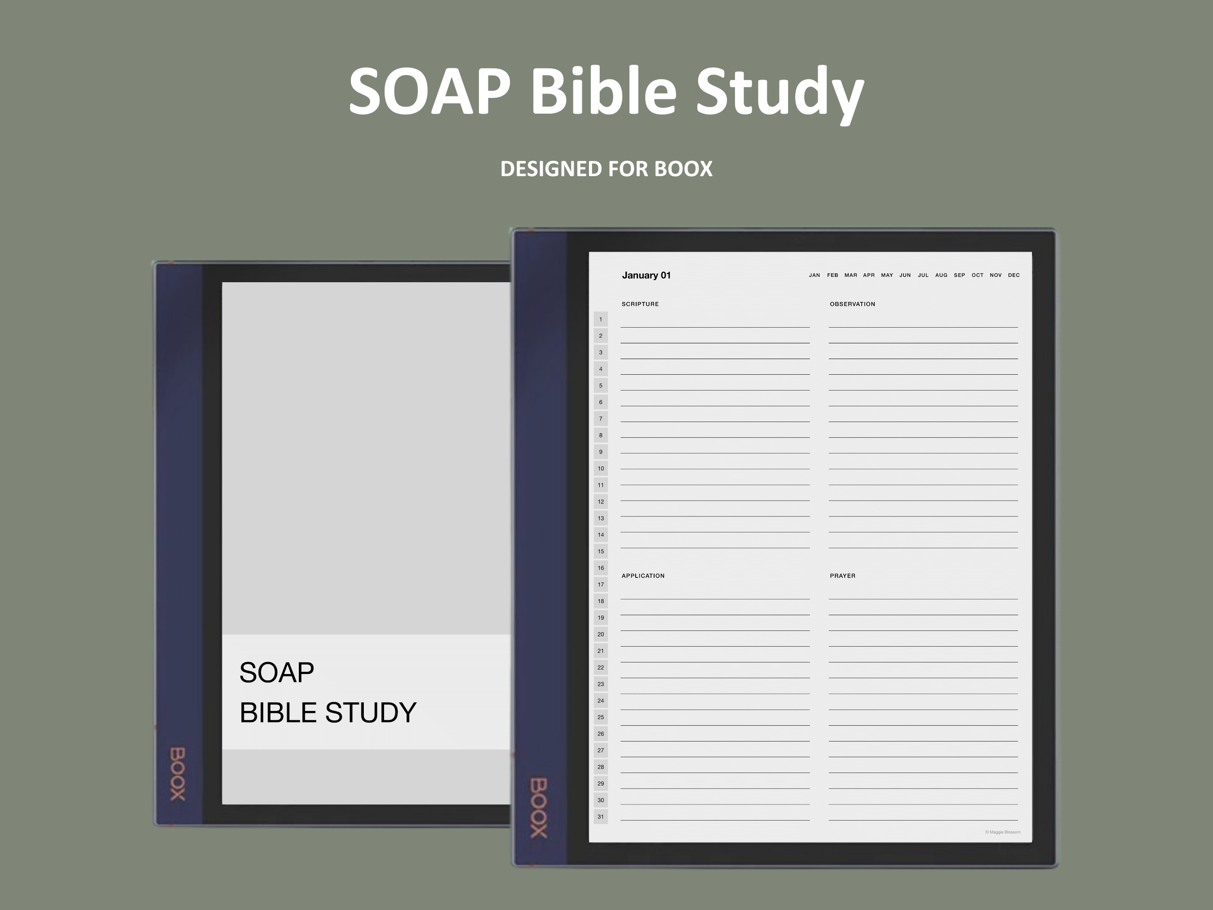 boox soap bible study template
