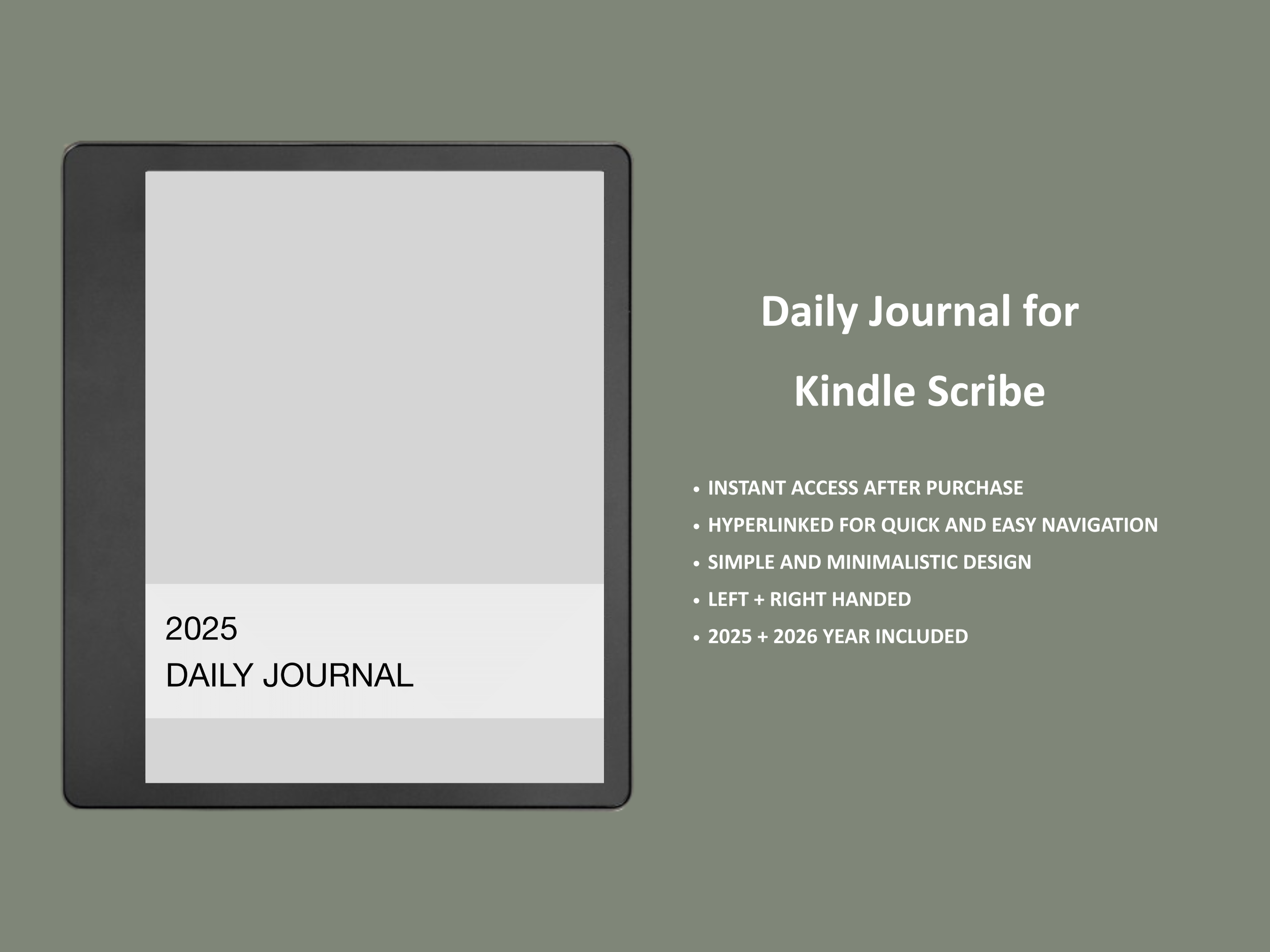 kindle scribe daily journal template