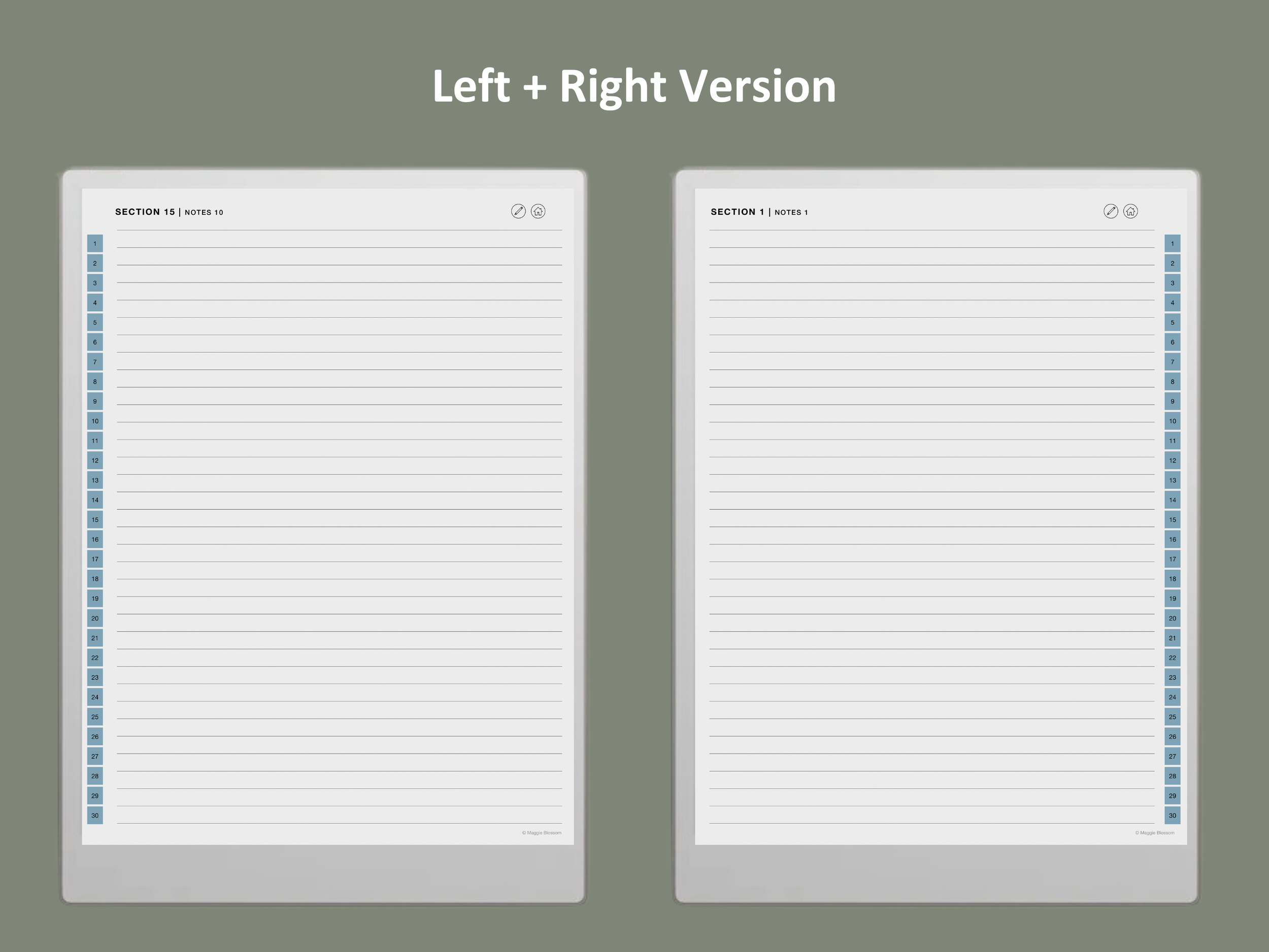 remarkable paper pro notebook template