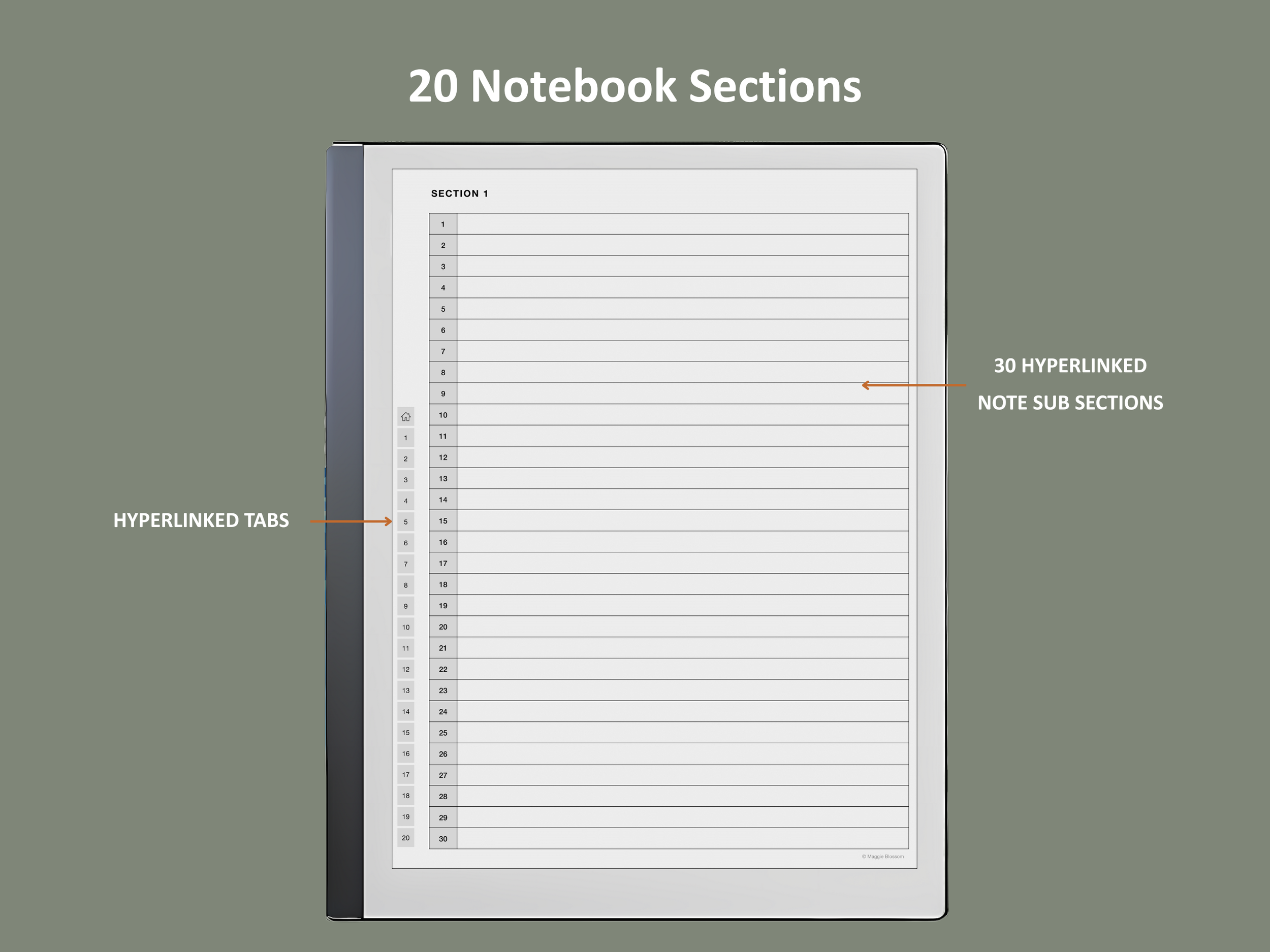 remarkable 2 notebook template