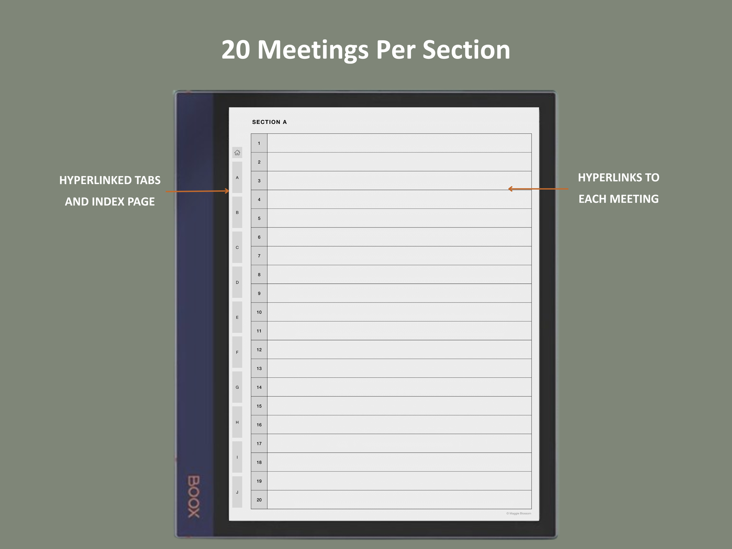 boox meeting notes template