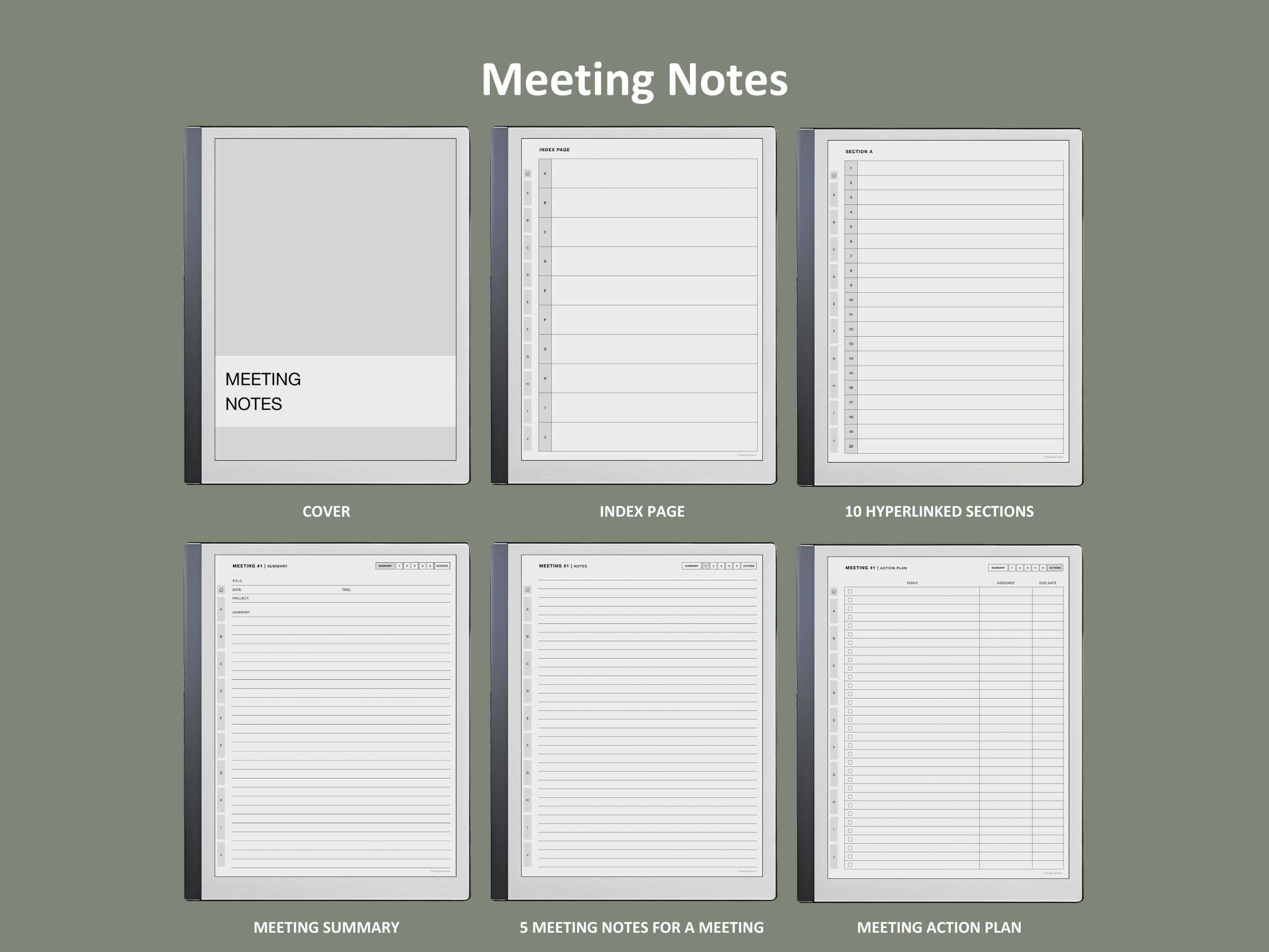 remarkable 2 planner bundle template