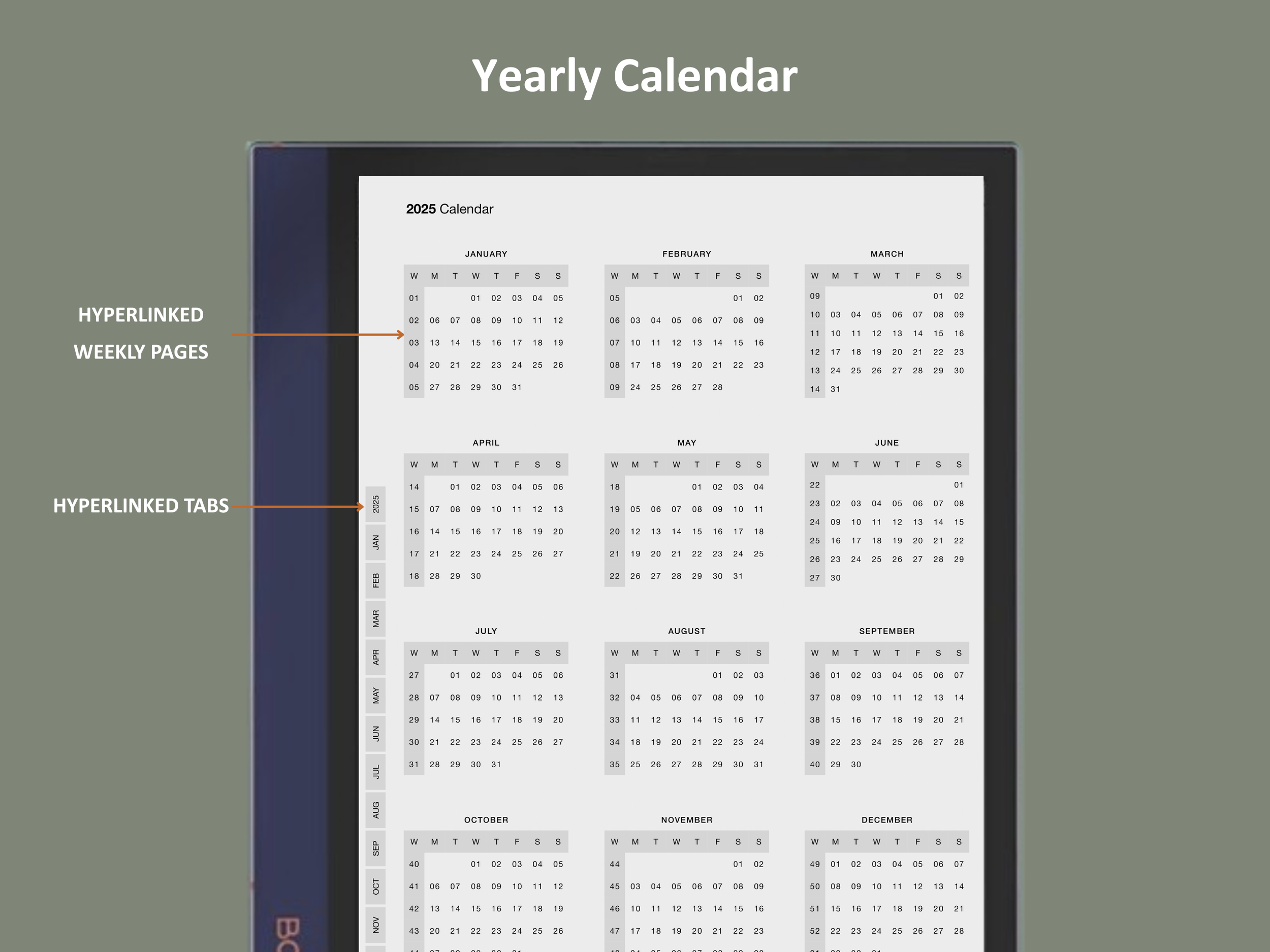 boox weekly planner template