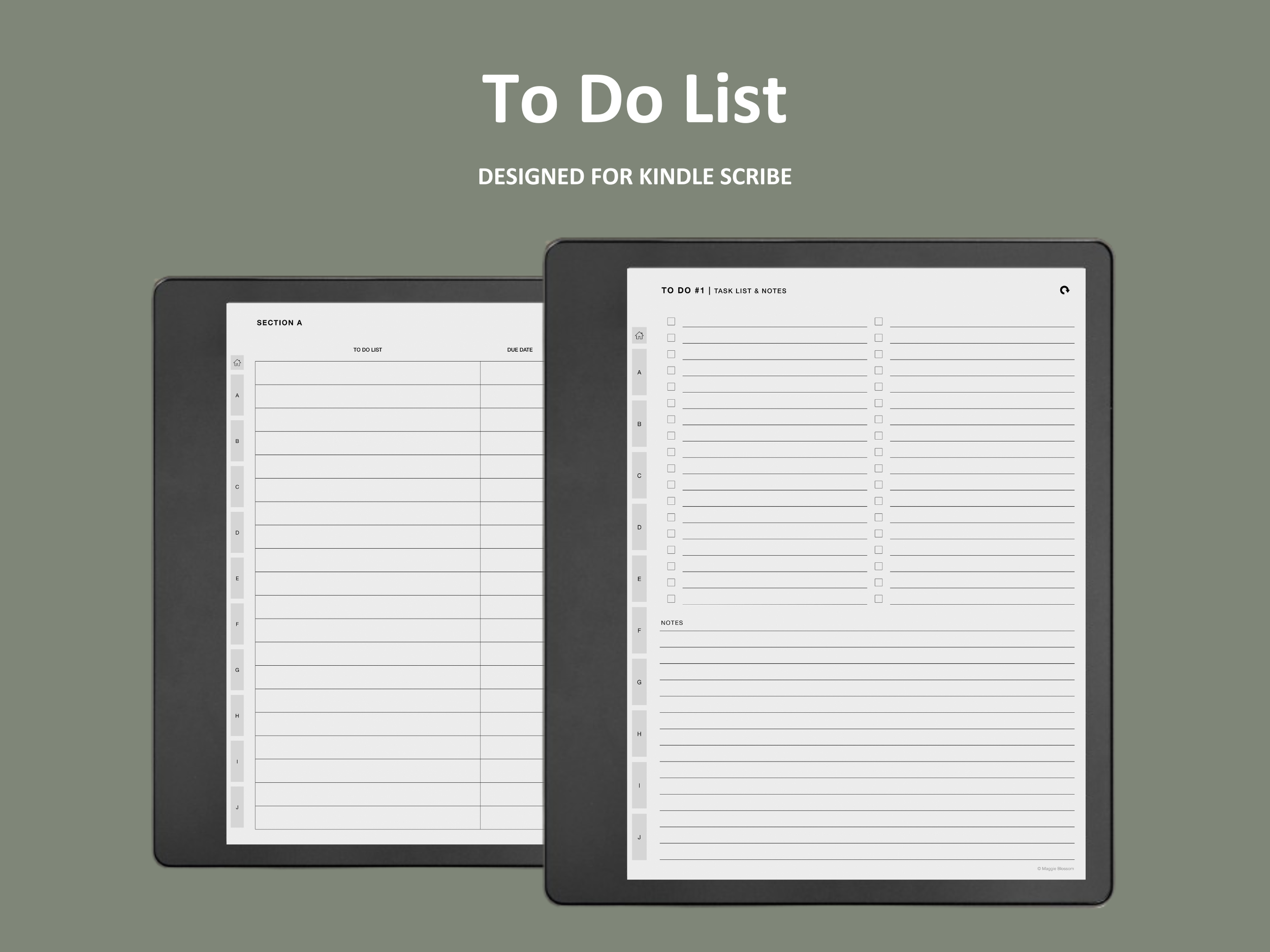 kindle scribe to do list