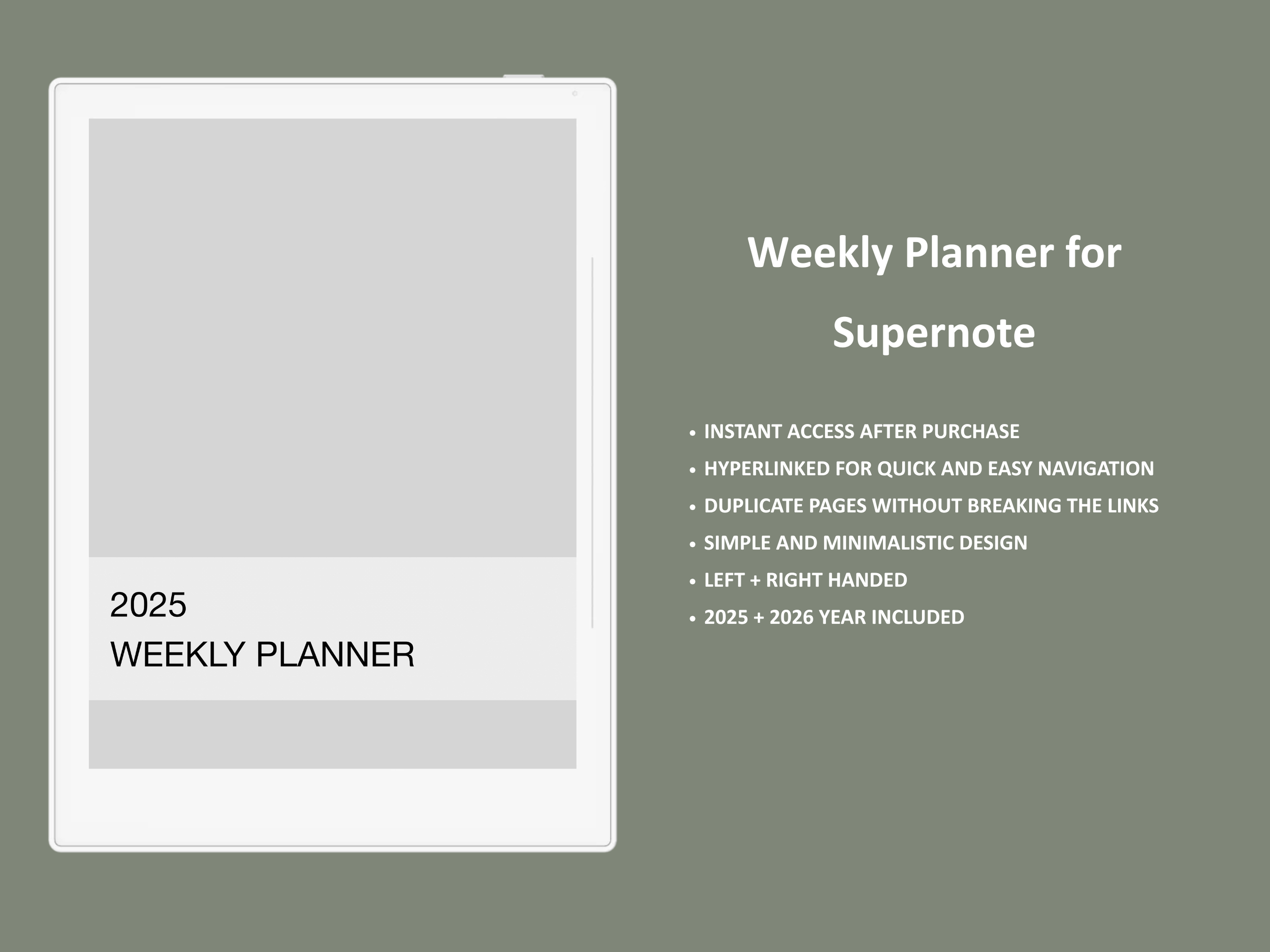 supernote weekly planner template