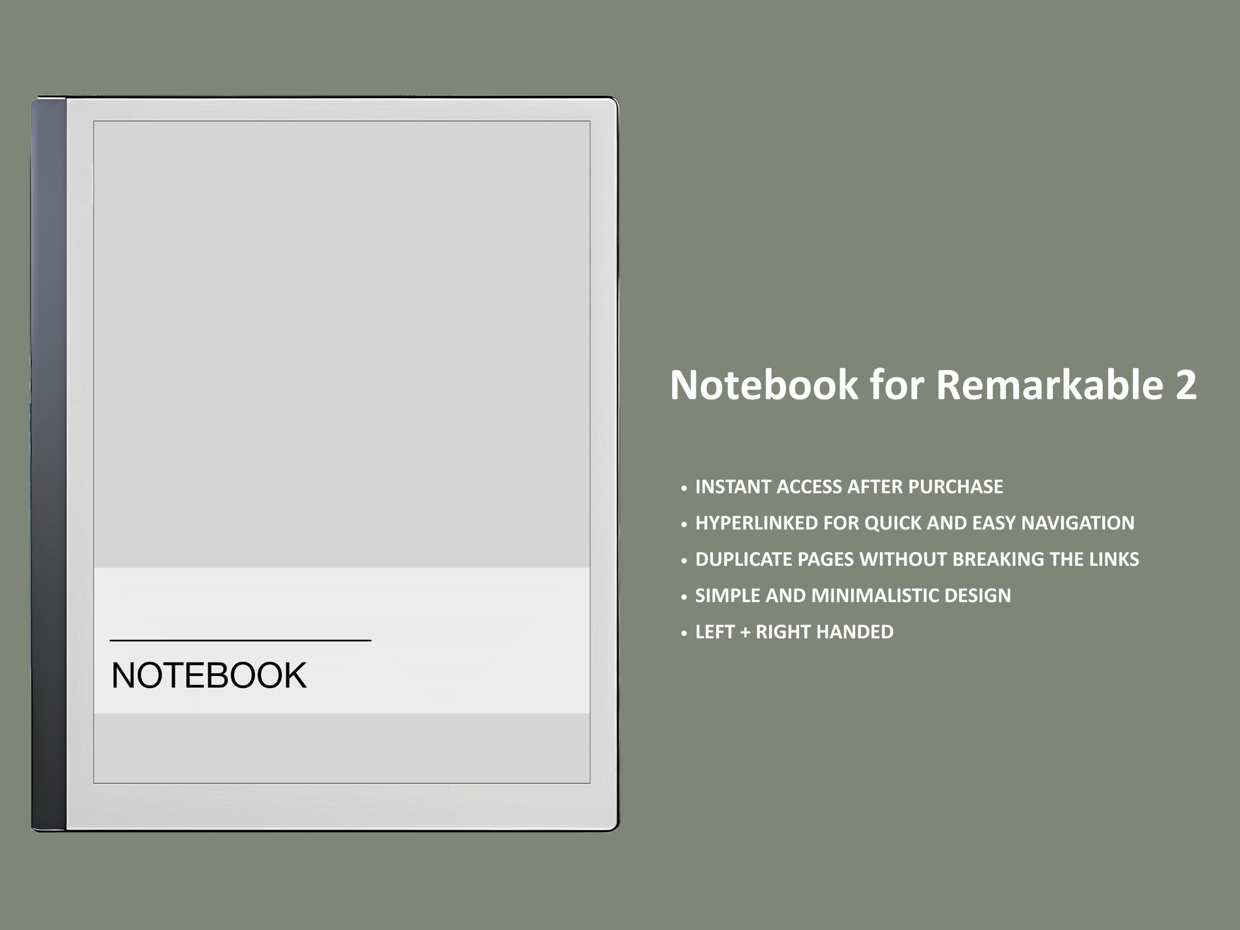 remarkable 2 notebook template