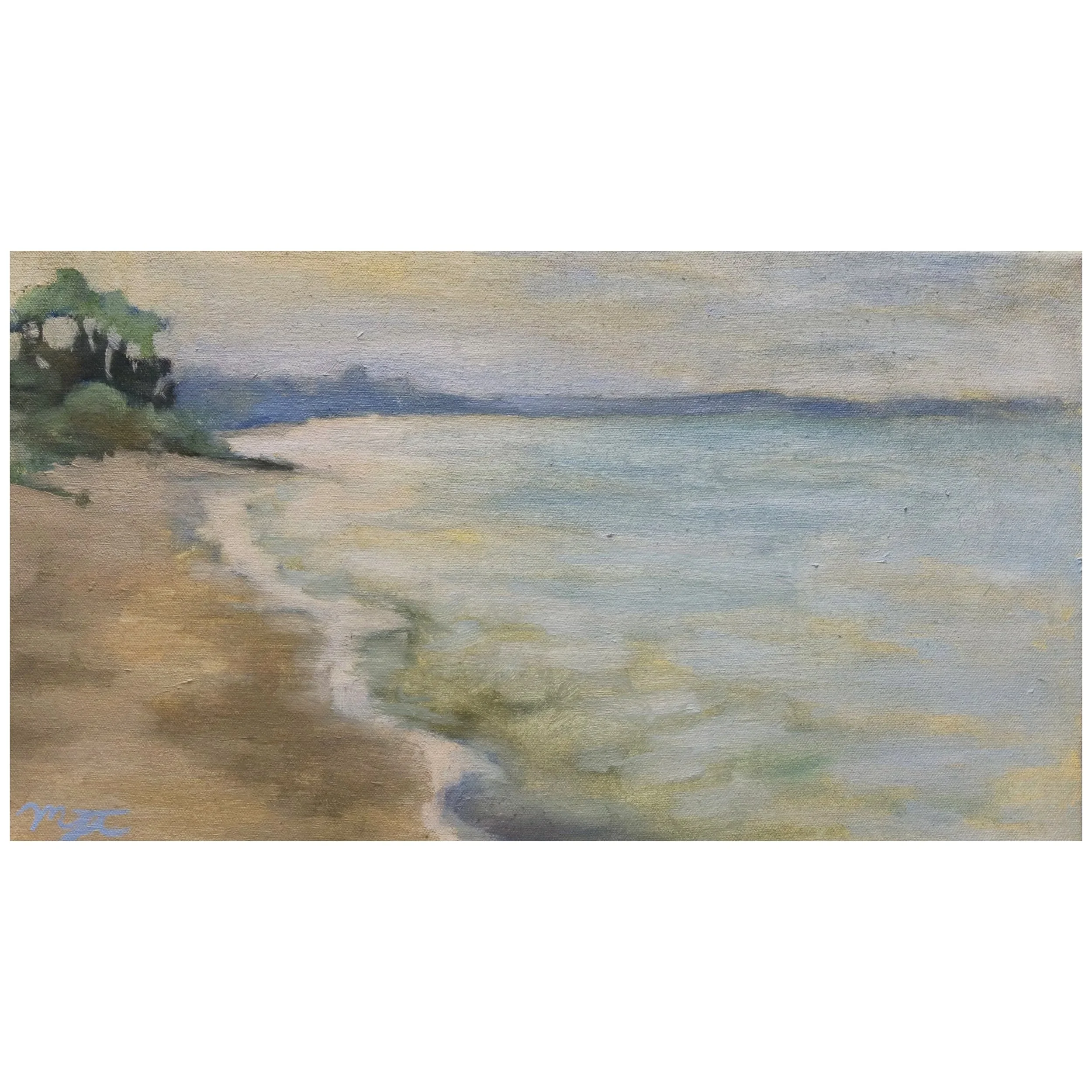 Hazy Grand Traverse Bay  9x16 in