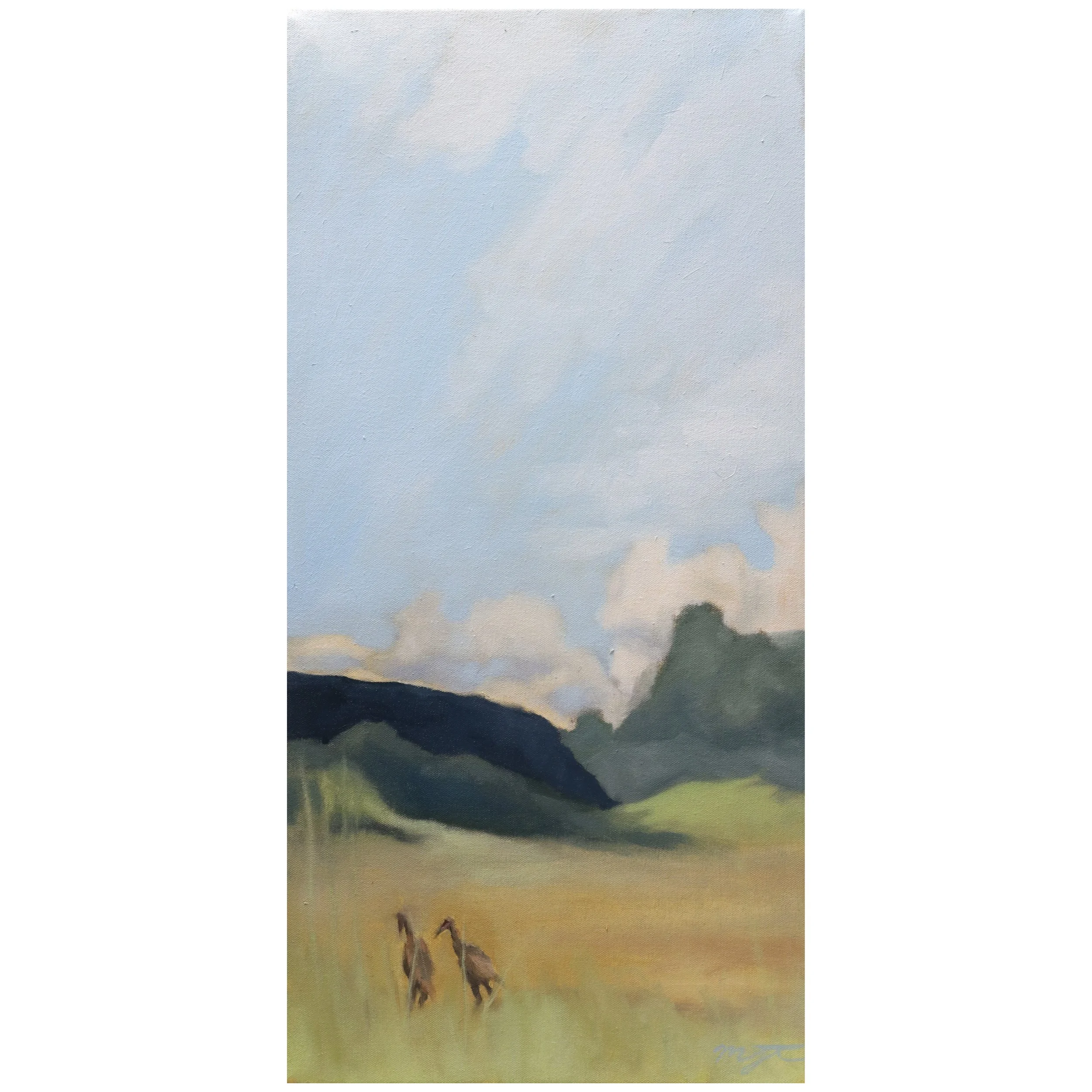Glen Arbor Sandhill Cranes 12x24 in