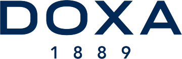 Doxa logo with the year 1889 beneath it