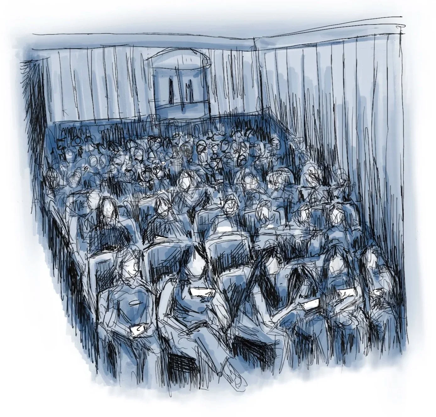 "Bid Night," procreate, in Yale Daily News, 2026