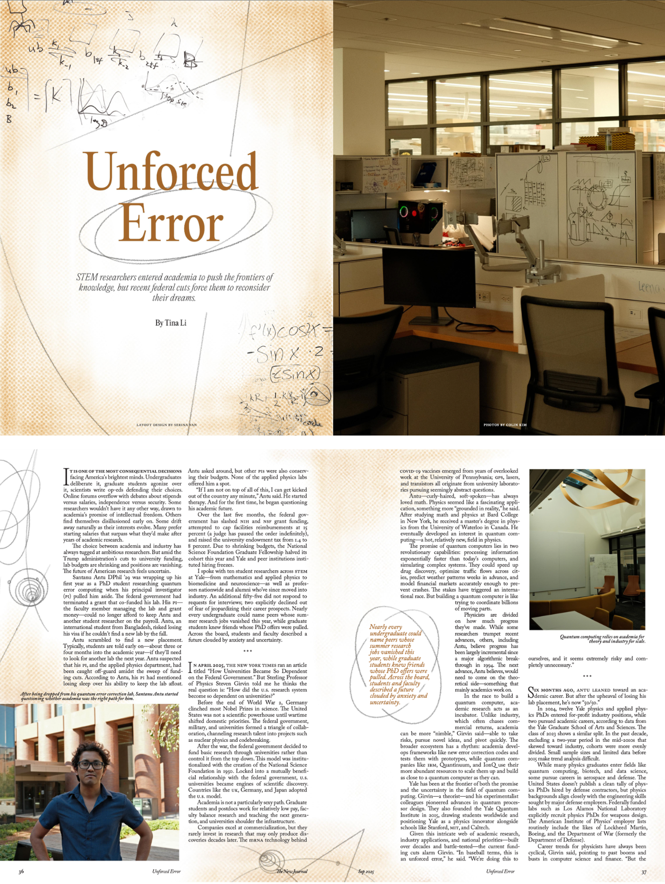 "Unforced Error," spread, September 2025