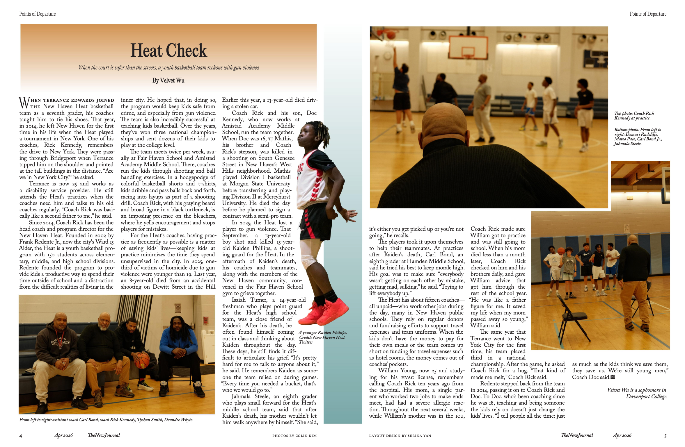 "Heat Check," spread, The New Journal, April 2026