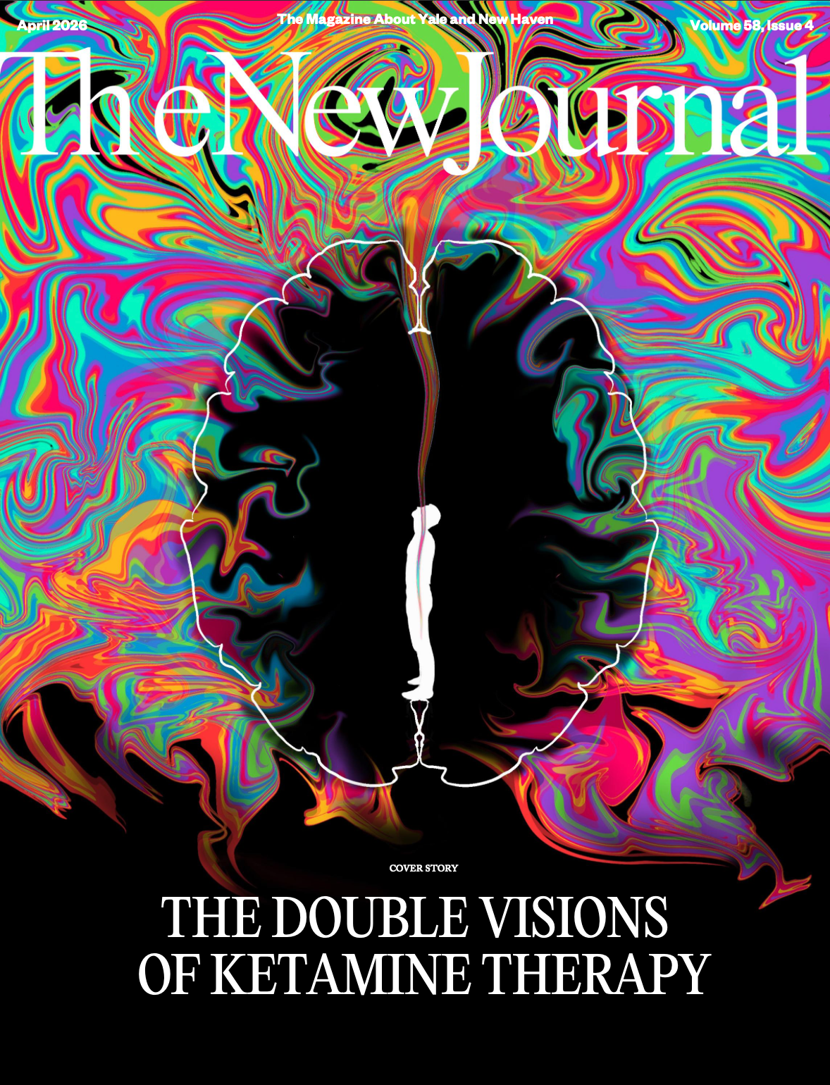 "The Double Visions of Ketamine Therapy," cover, The New Journal, April 2026
