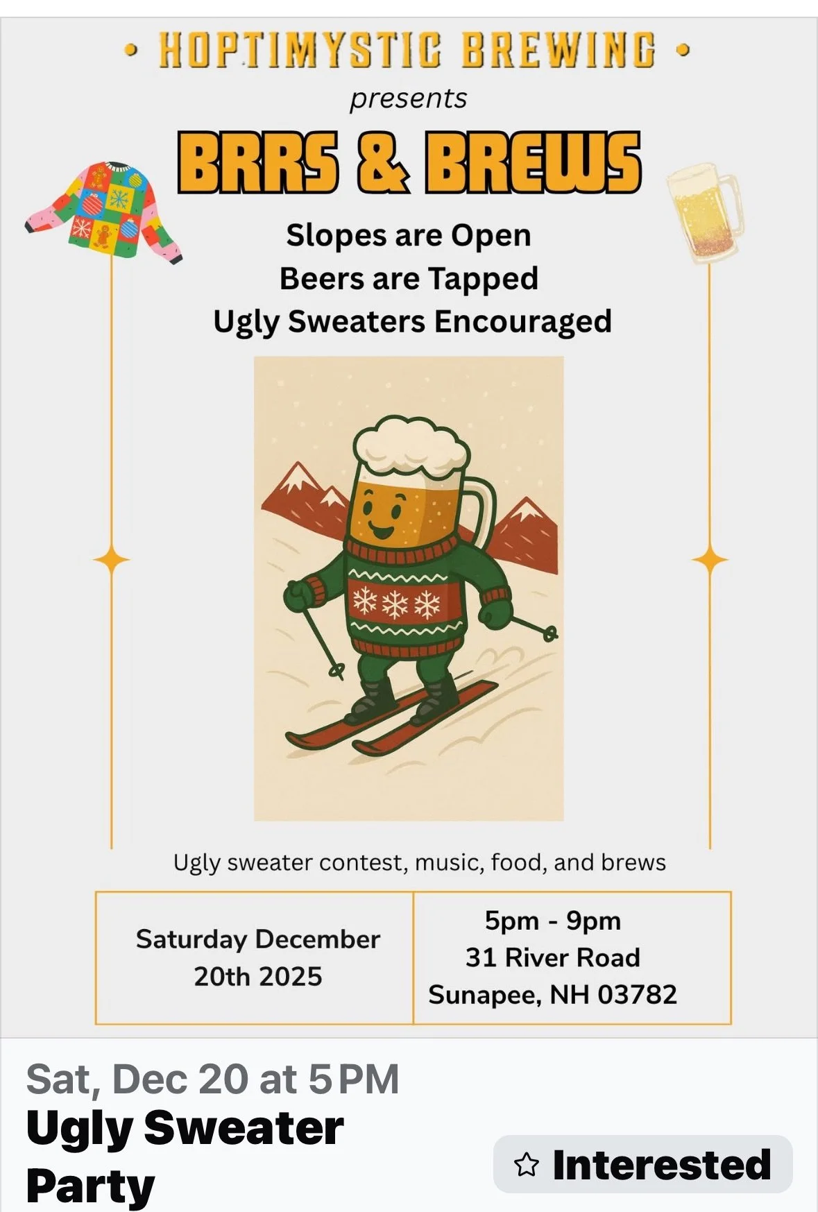 SUNAPEE - Brrr &amp; Brews 