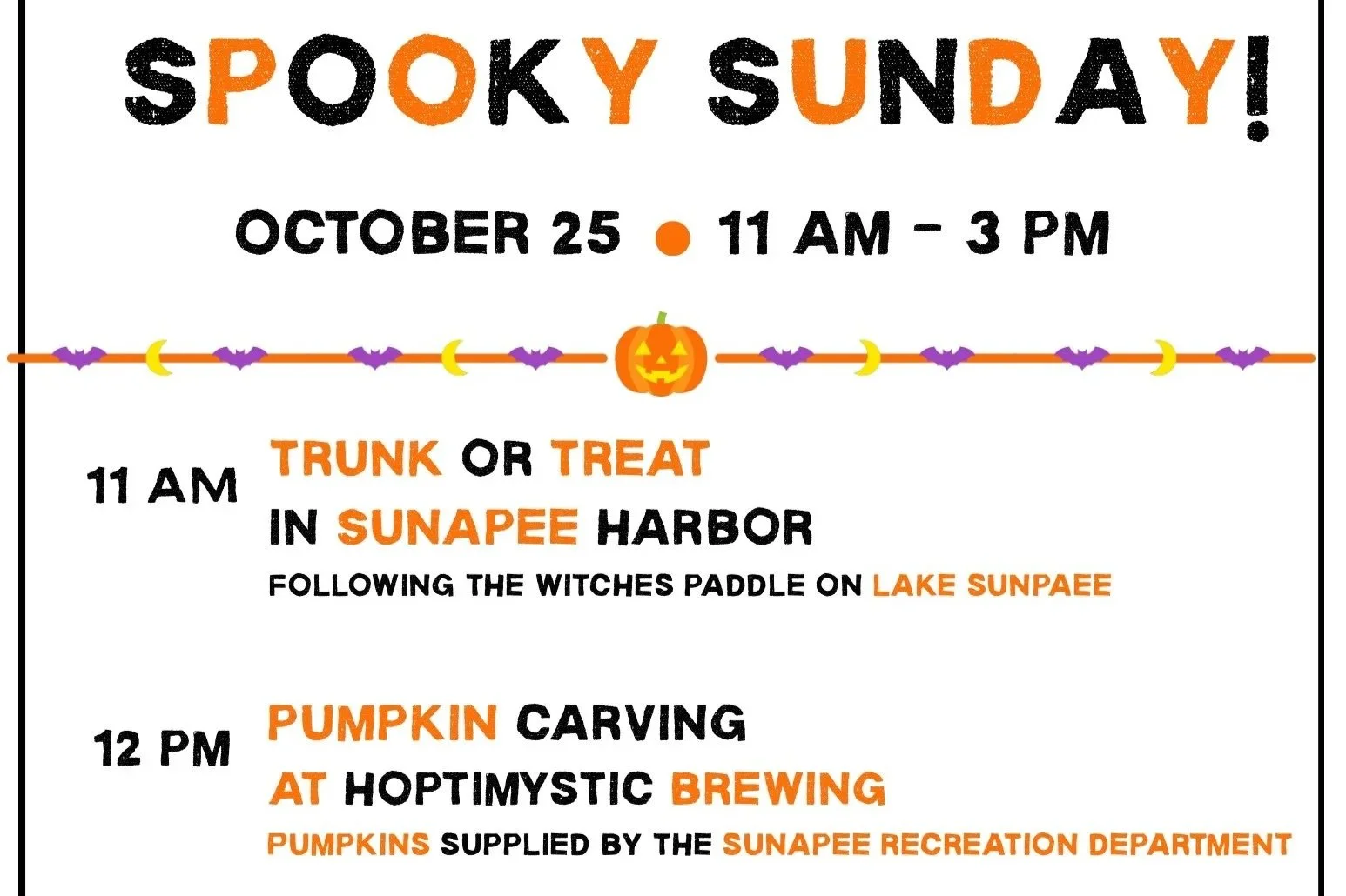 Spooky Sunday 10/25 SUNAPEE