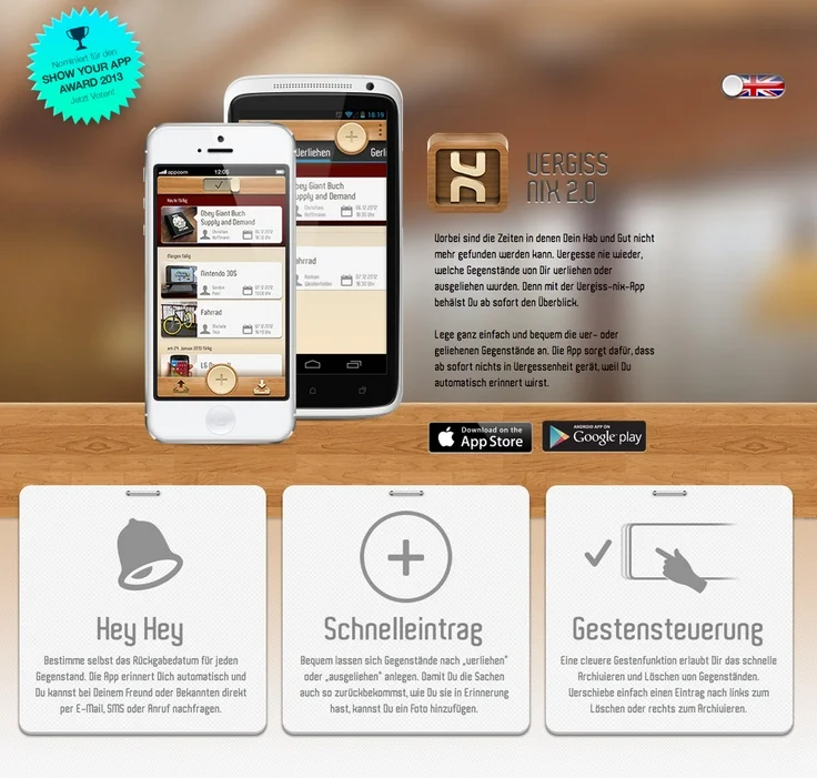 Promote your app for free #1 - Microsite