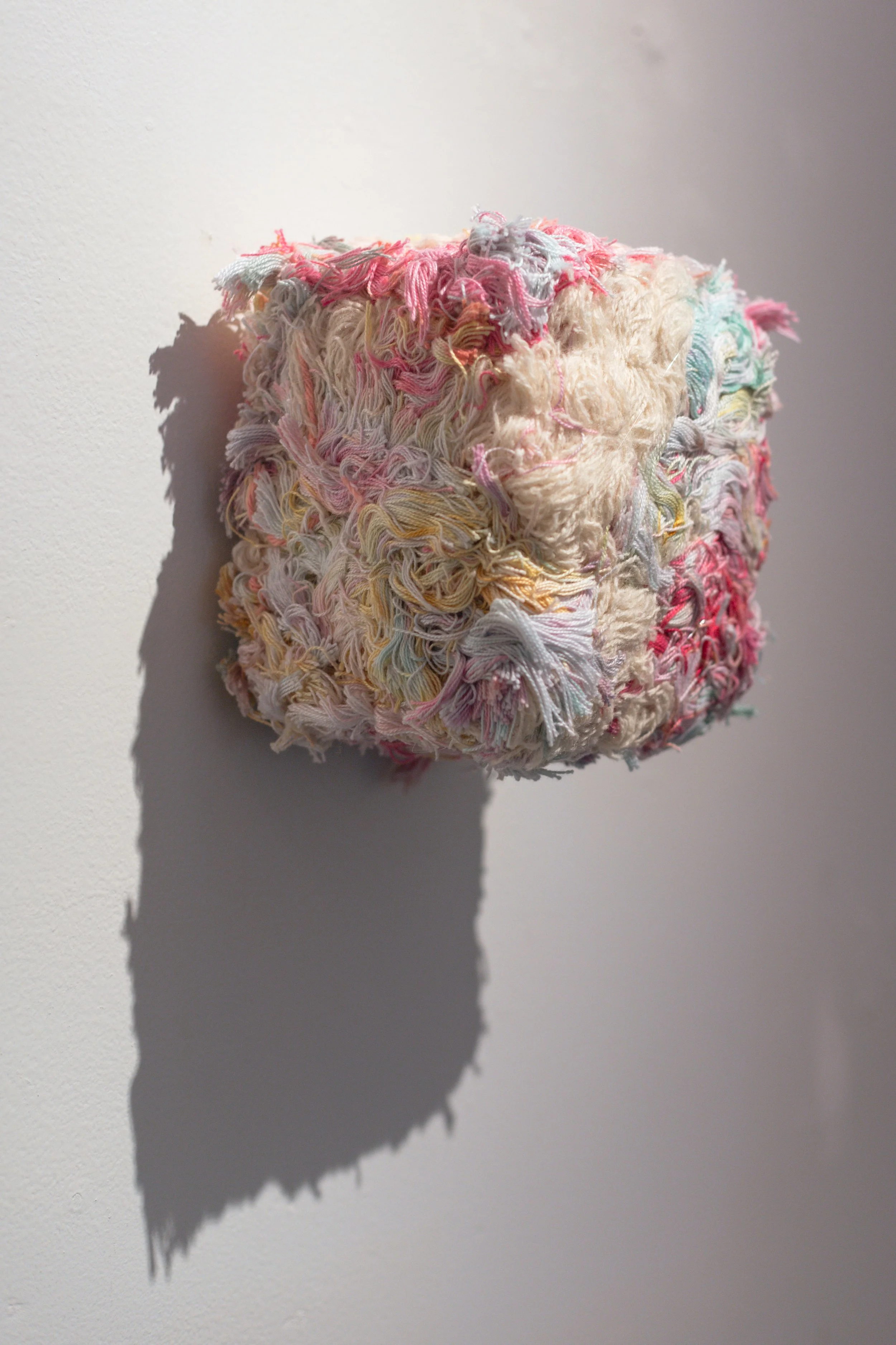 off-loom study #2, thrum thread, 3x3x4” 2025
$100