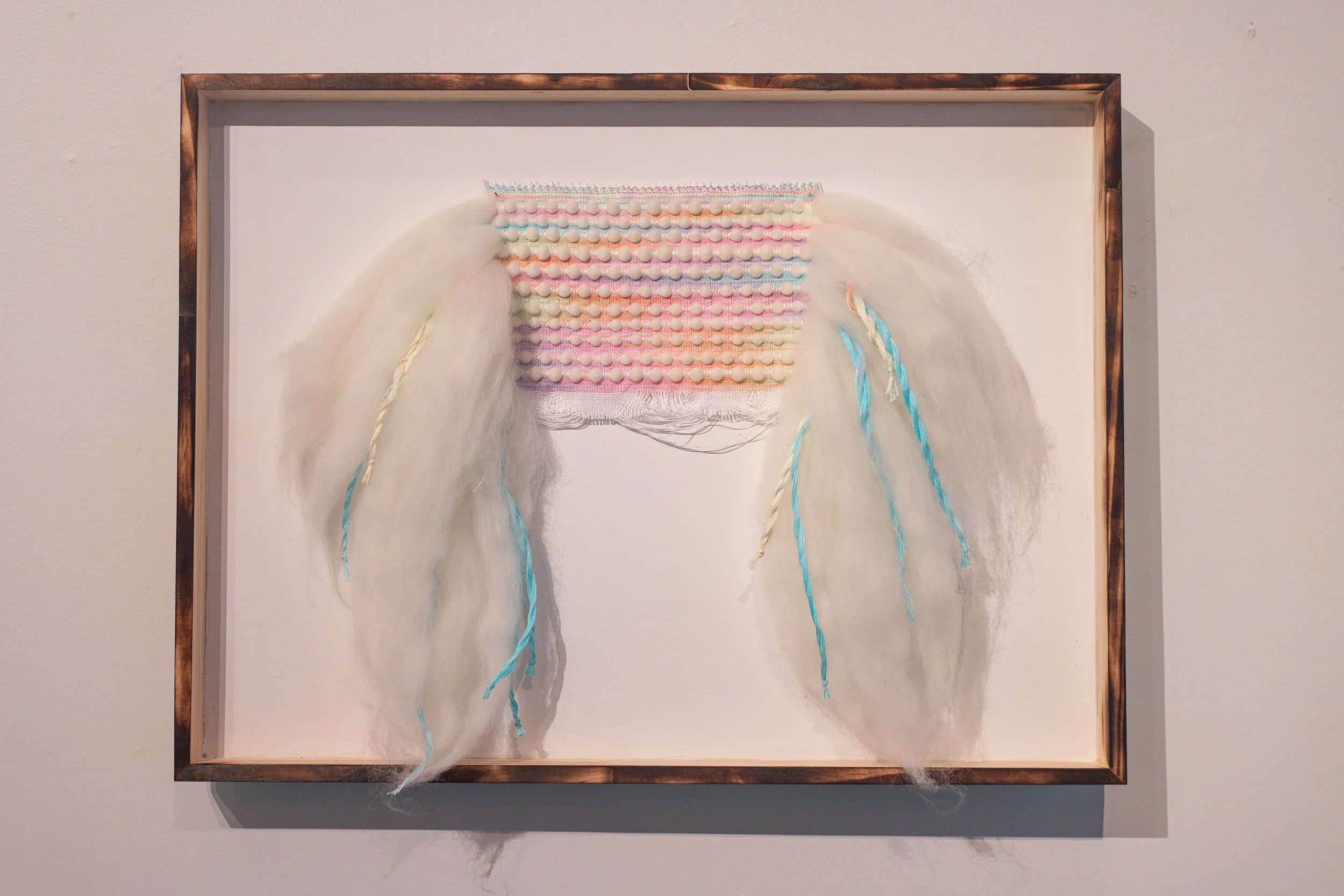 Chimayo, mixed fibers, handwoven weft painted basket	weave, 24x18x3” 2025
$1,000
