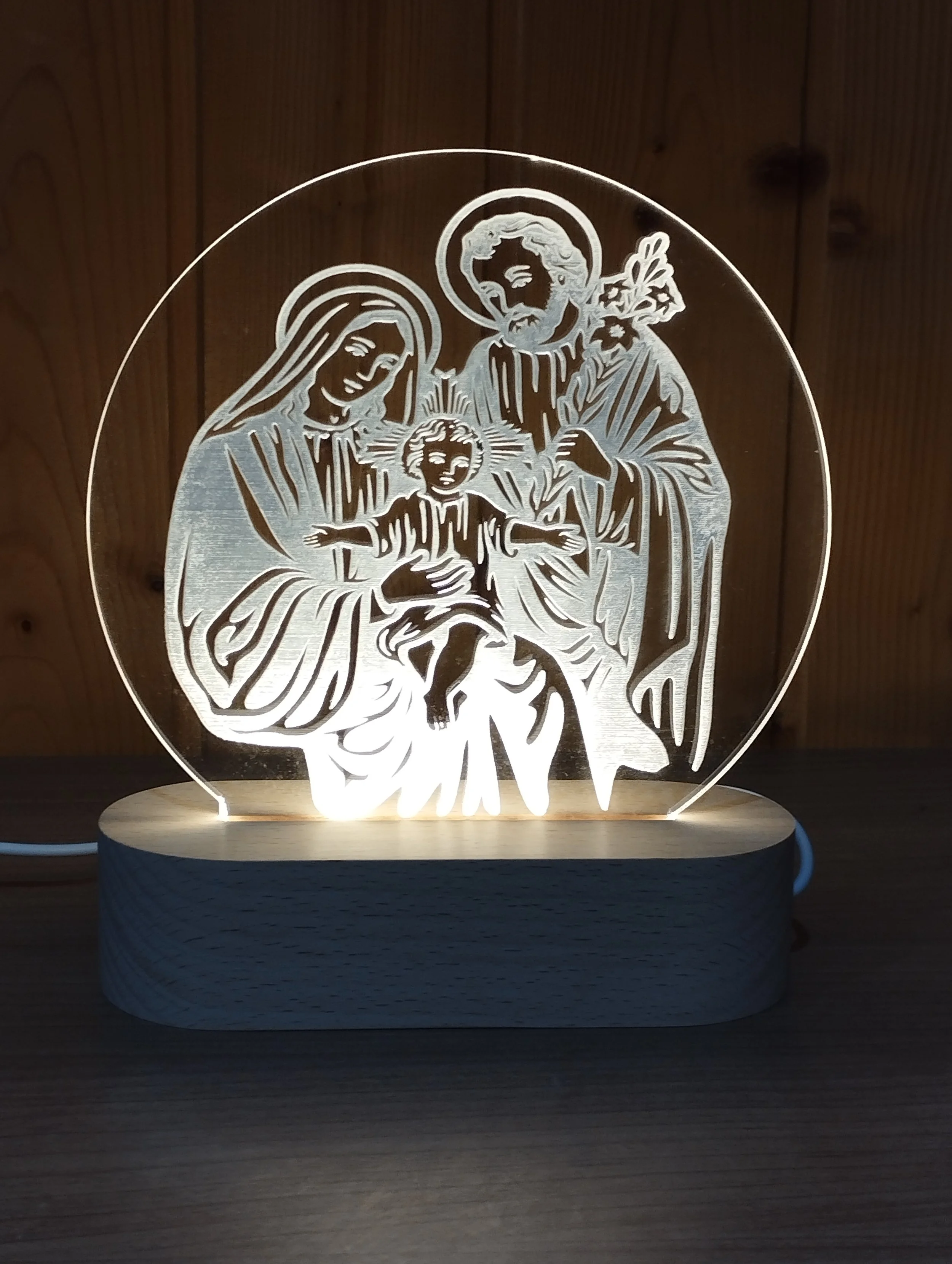 476 Acrílico com Sagrada Família - 15cm