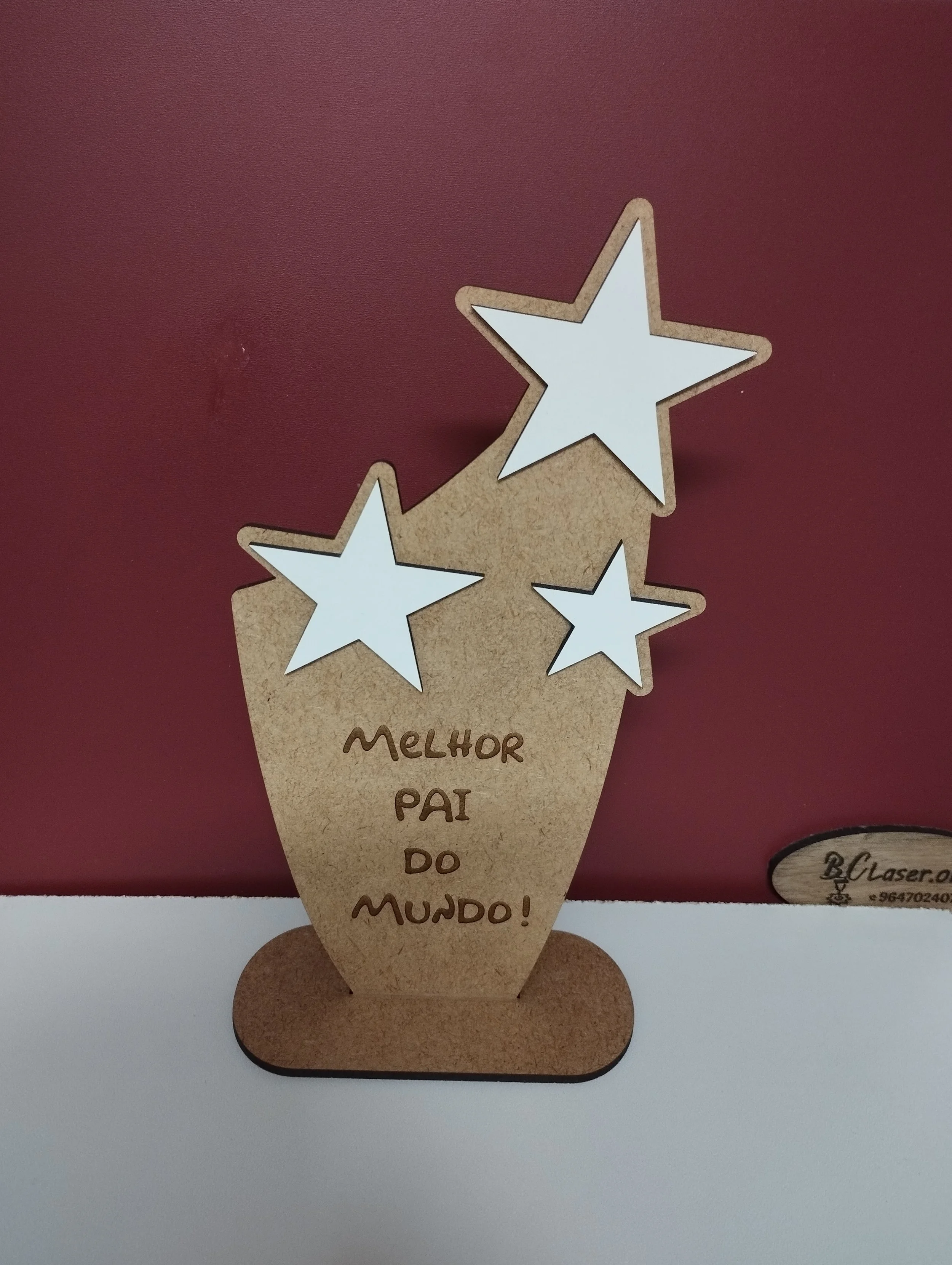 527 Troféu Melhor Pai - 13*A24cm