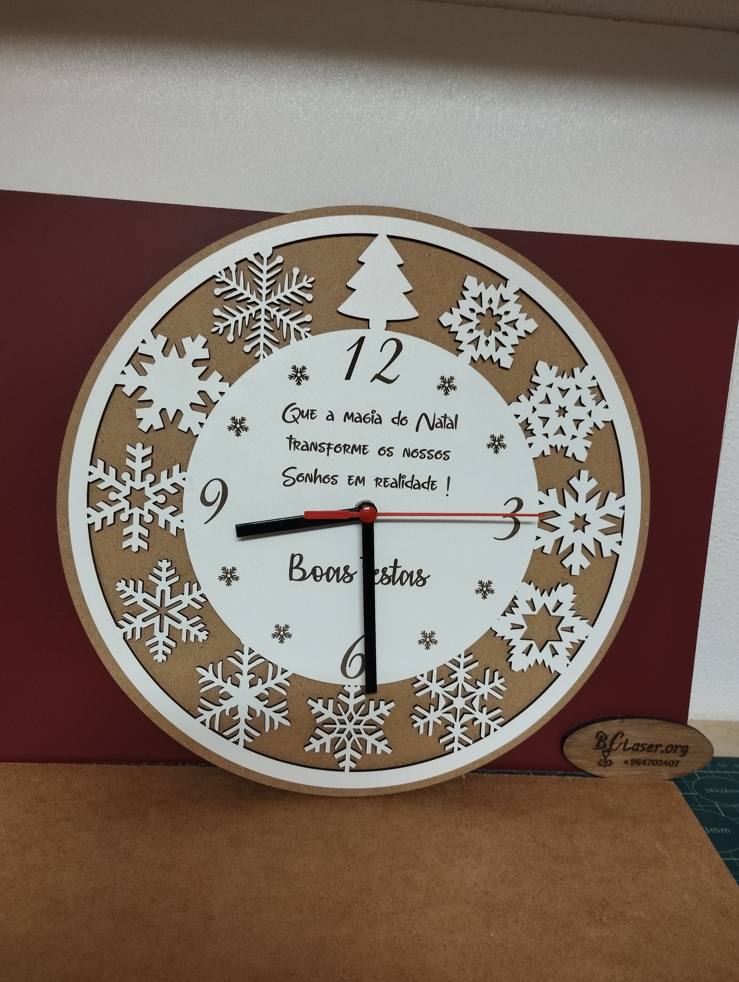 479 Relógio de Natal - 30cm