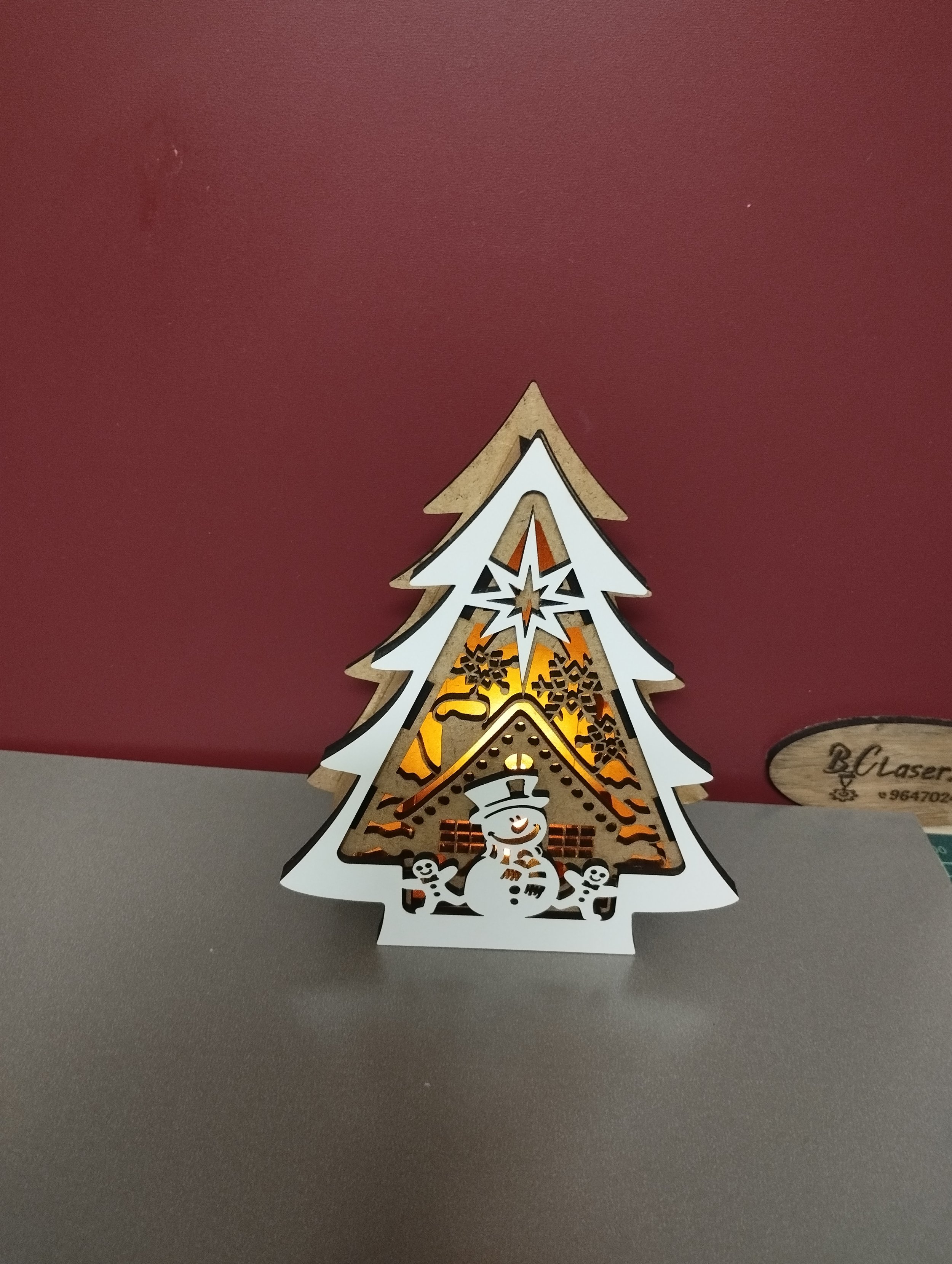 454 Árvore com vela - 12*A14cm