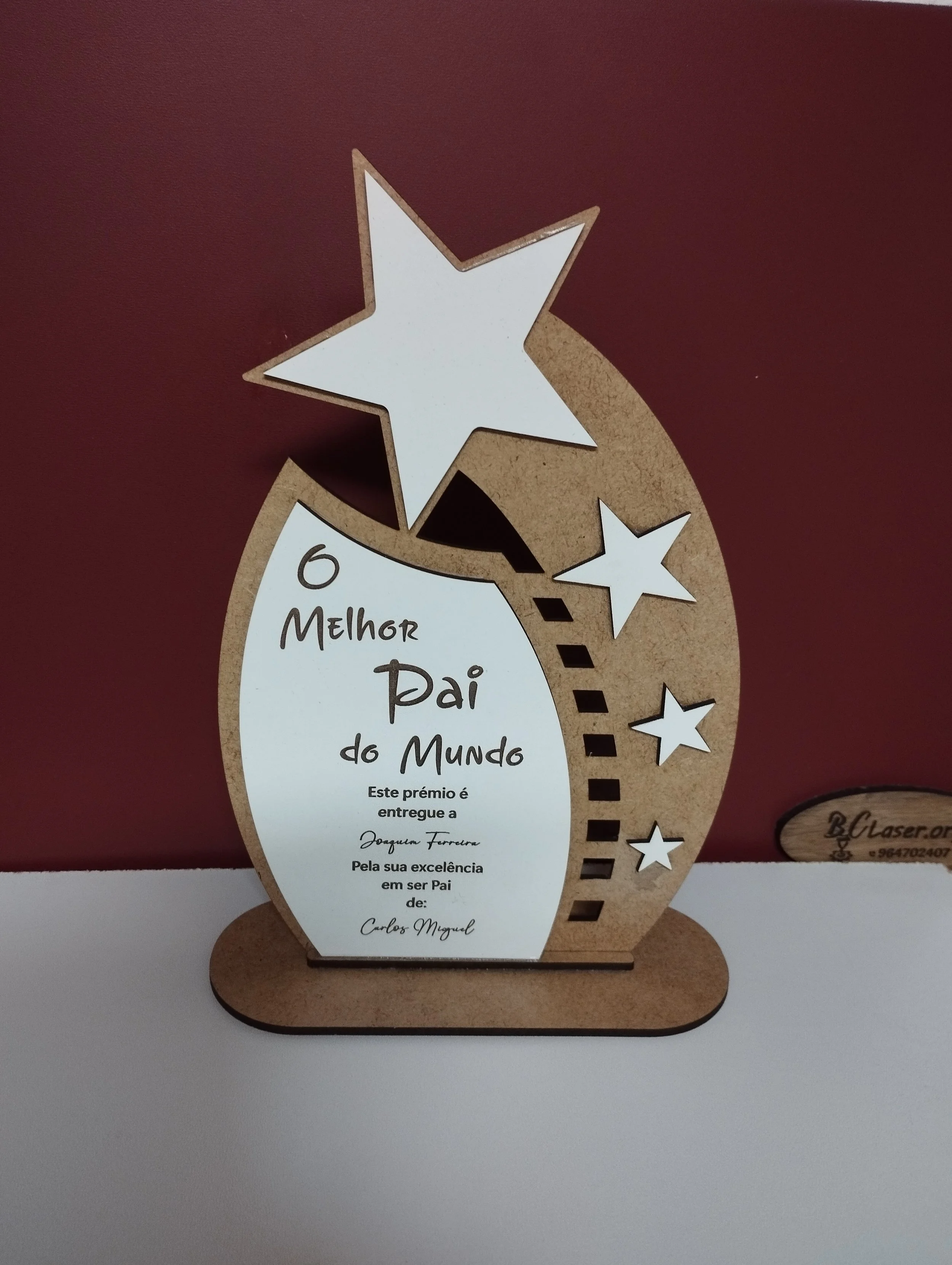 526 Troféu Melhor Pai - 15*A24cm