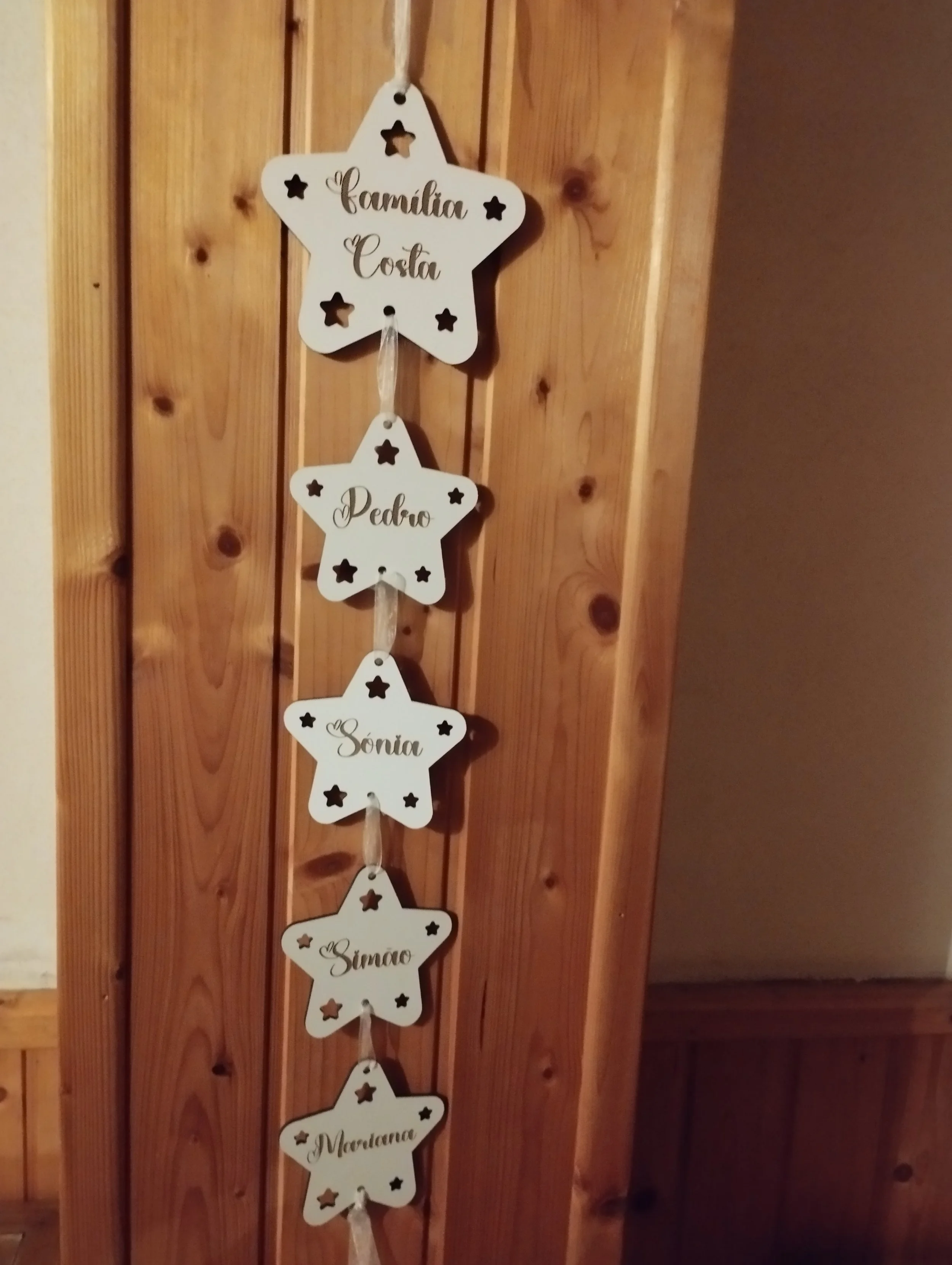 471 Decoração de parede - Estrela grande - 12cm / Estrelas pequenas - 9cm