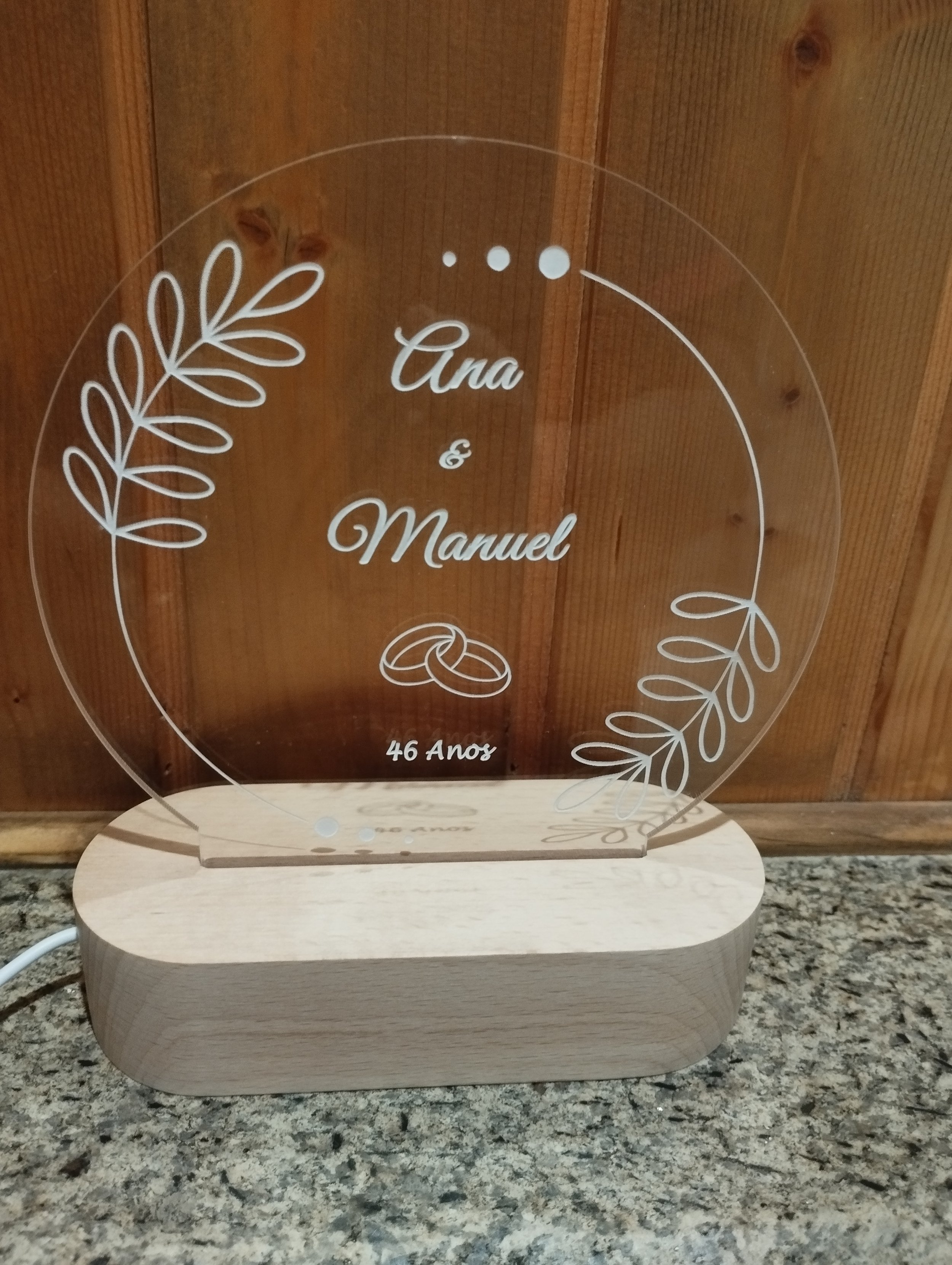506 Lemb. para casamento em acrílico - 15cm