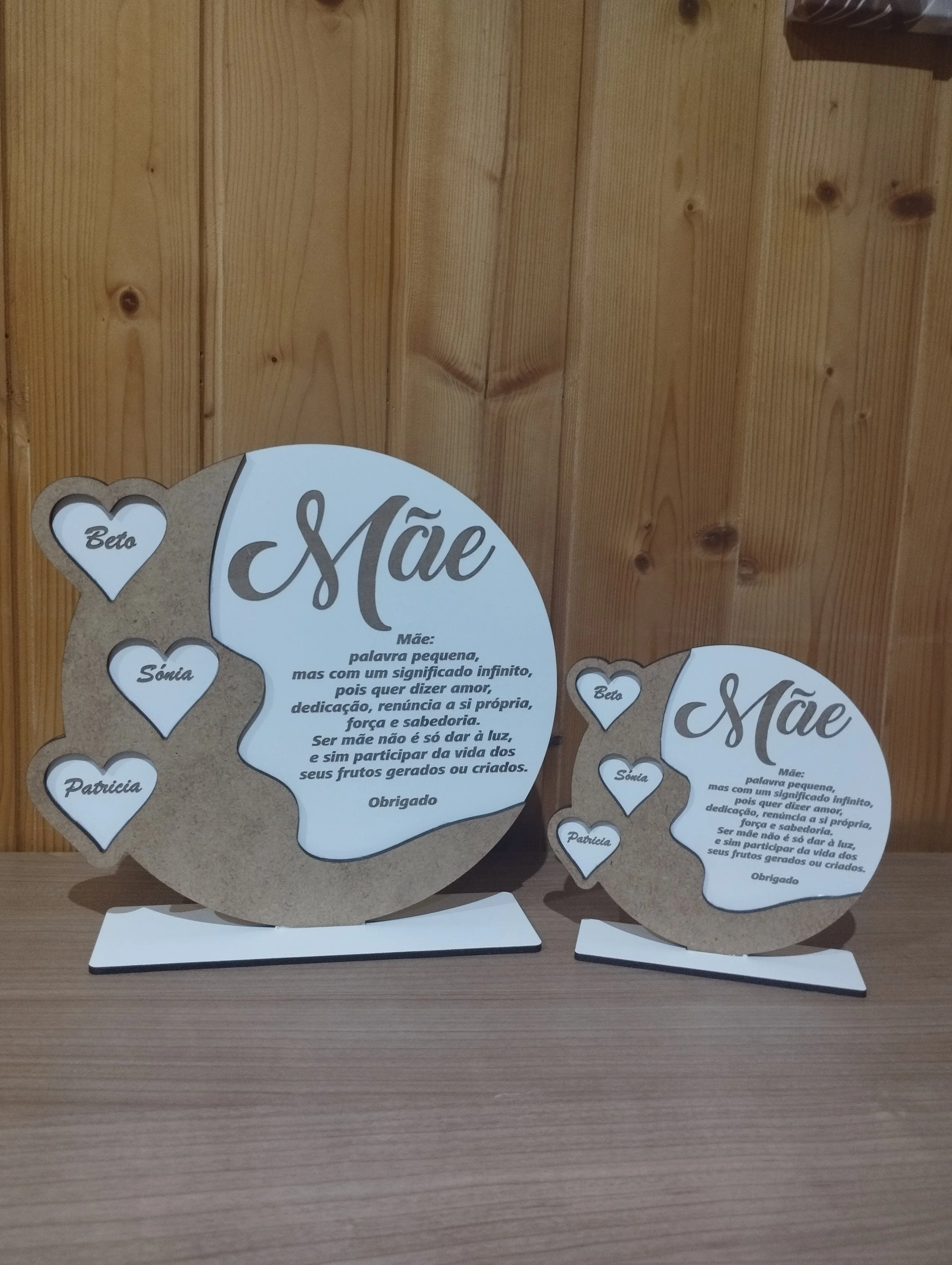 512 Lemb. para a Mãe - grande 20cm / pequeno 13cm