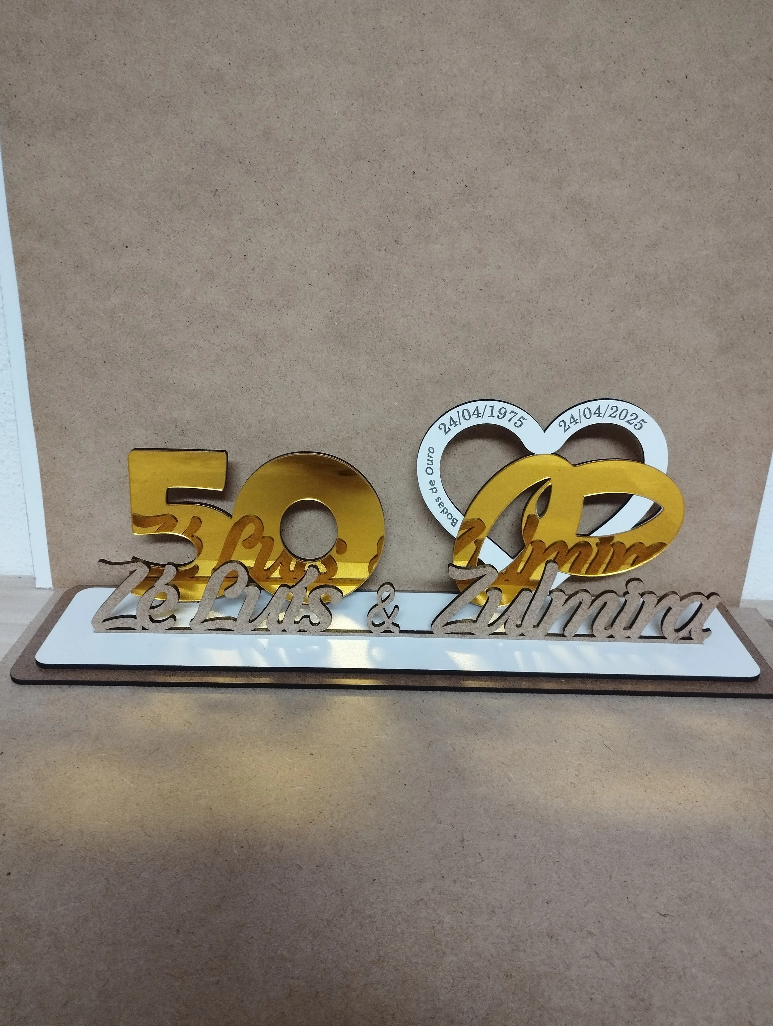 505 Lemb. 50 Anos de Casados com acrílico - 37*9.5*A12cm