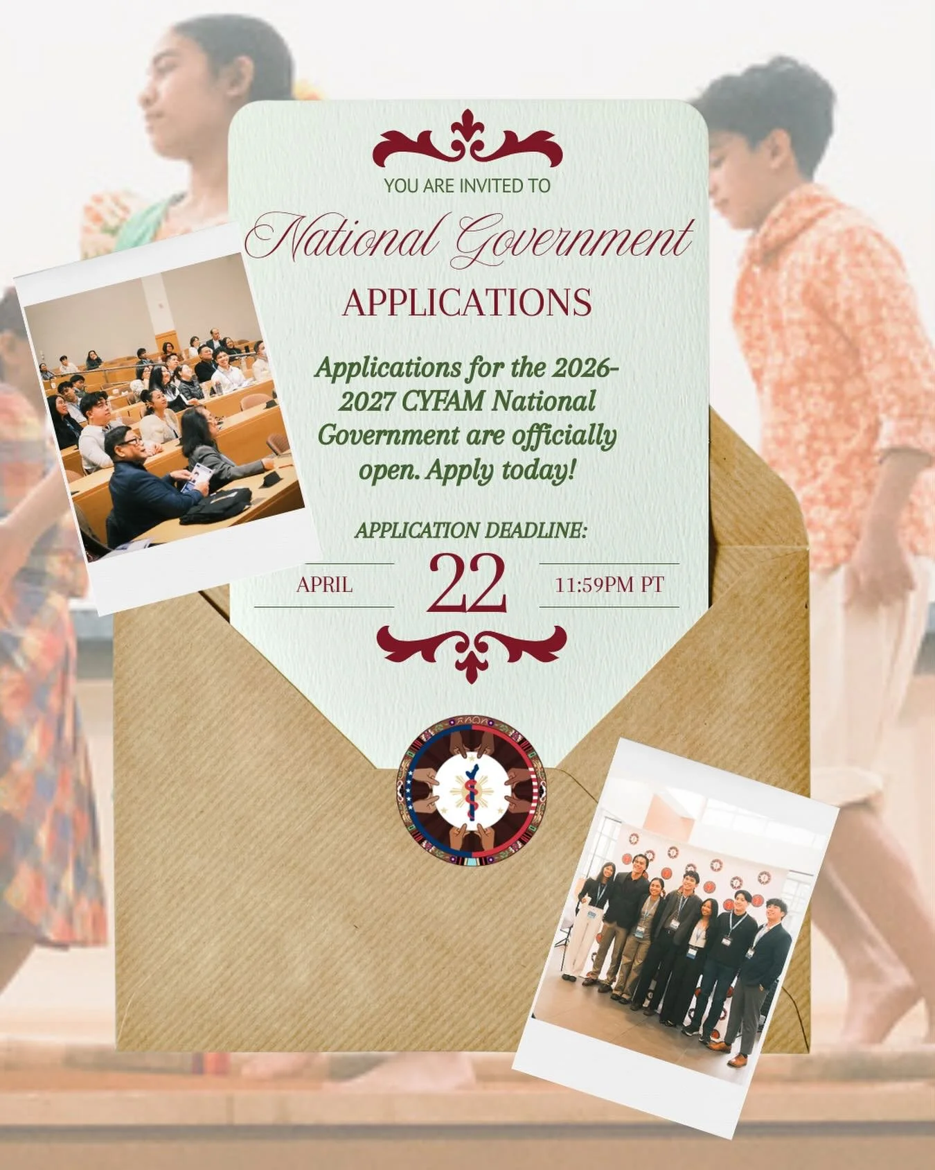 Applications for the 2026&ndash;2027 CYFAM National Government are officially open, and we&rsquo;re inviting you&mdash;oo, ikaw!&mdash;to step forward and help light the path for the future of our Filipino American medical community.
Whether you are 