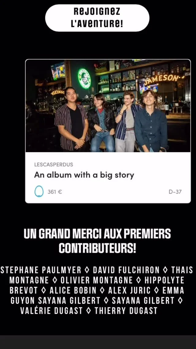 On ne s’attendait pas à avoir autant de soutien en une journée! Merci à vous, retrouvez votre nom déjà sur notre site web lescasperdus.com. N’arrêtez pas, parce qu’à la fin ça n