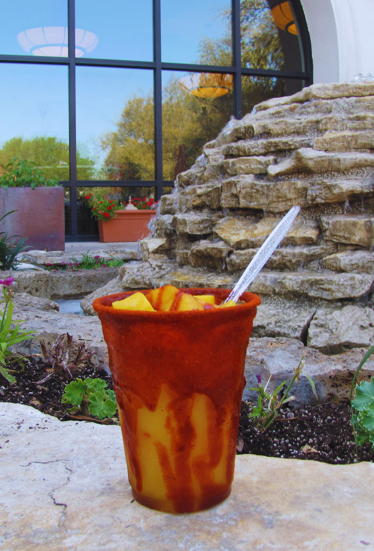 non-alcoholic Mangonada (NEW)
Non -Alcoholic frozen mango slushie made with sweet and sour mix dressed with chamoy and chili powder