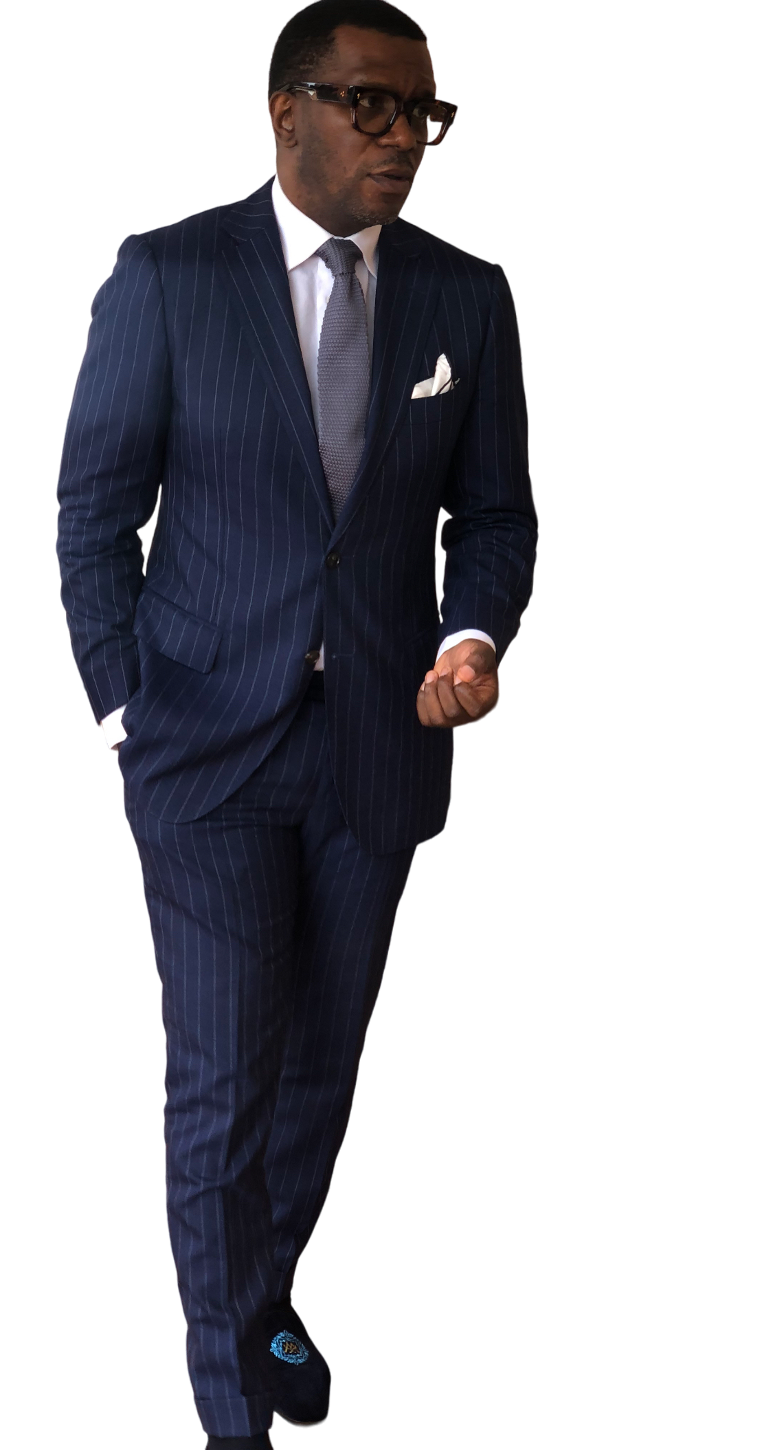 young black male in a suit