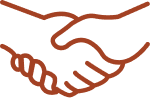 Illustration of two hands shaking.
