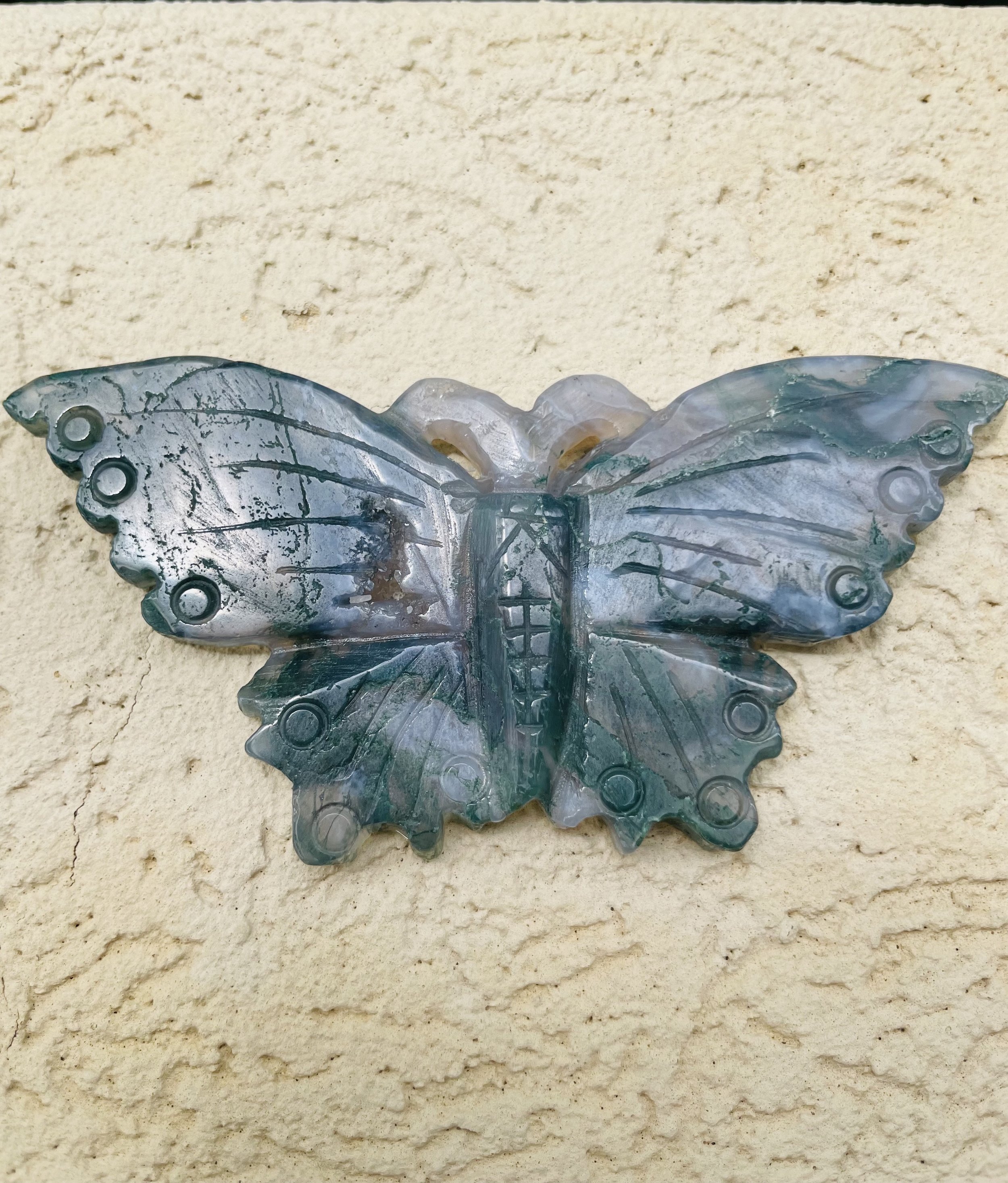 Moss Agate Butterfly
