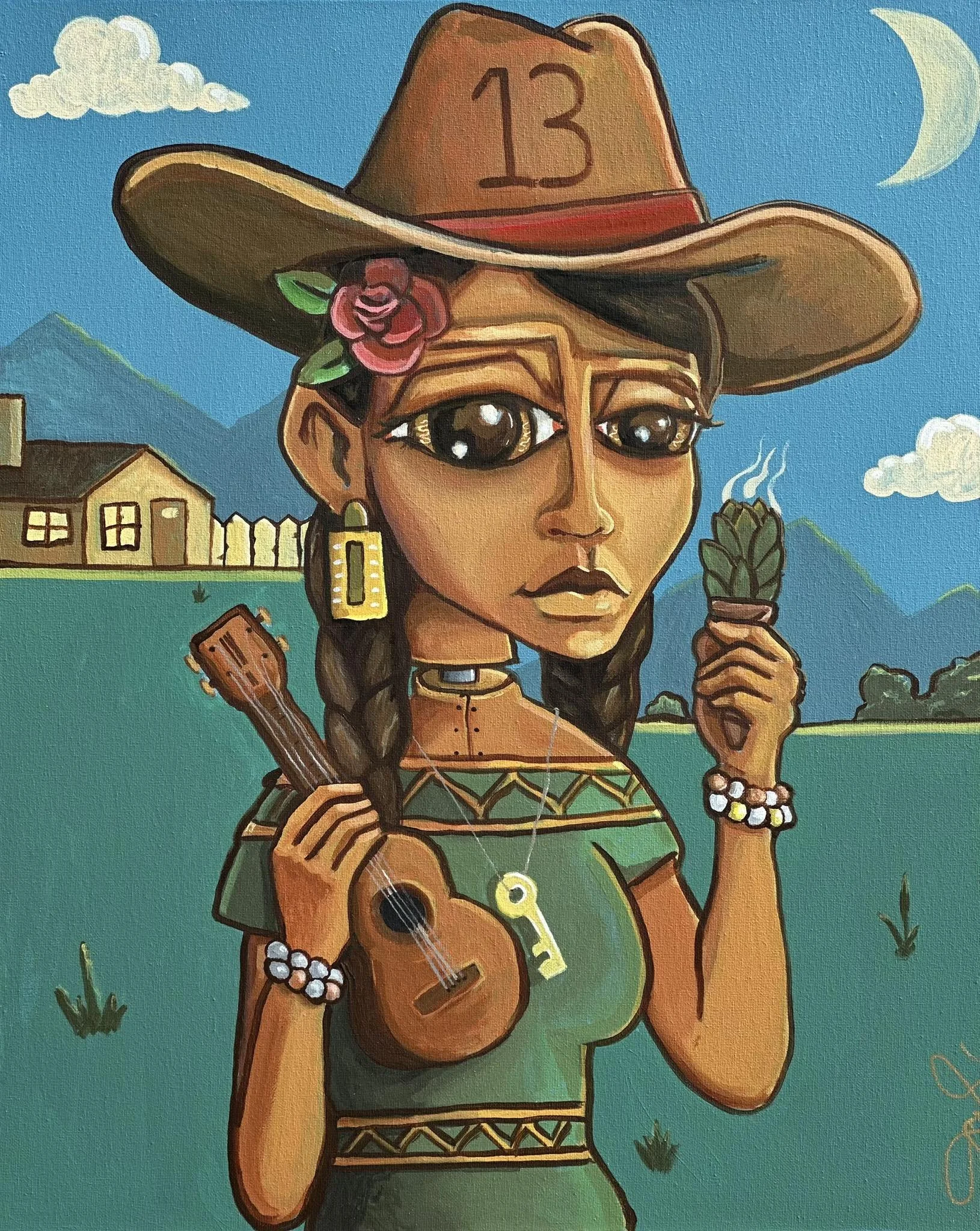 "Birth of 13" 20 x 24 Acrylic on Canvas