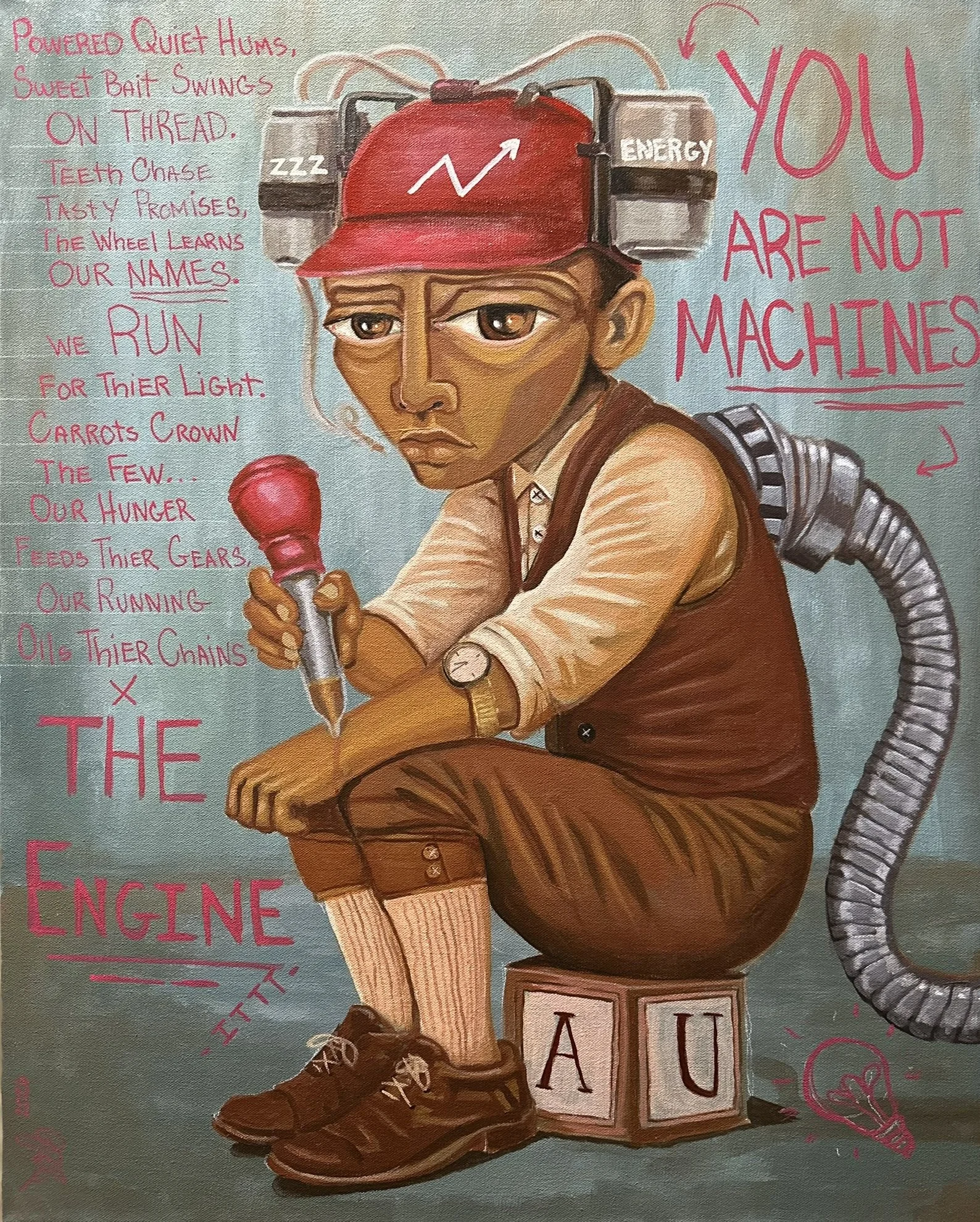"The Engine" 24x30 Acrylic on canvas.
