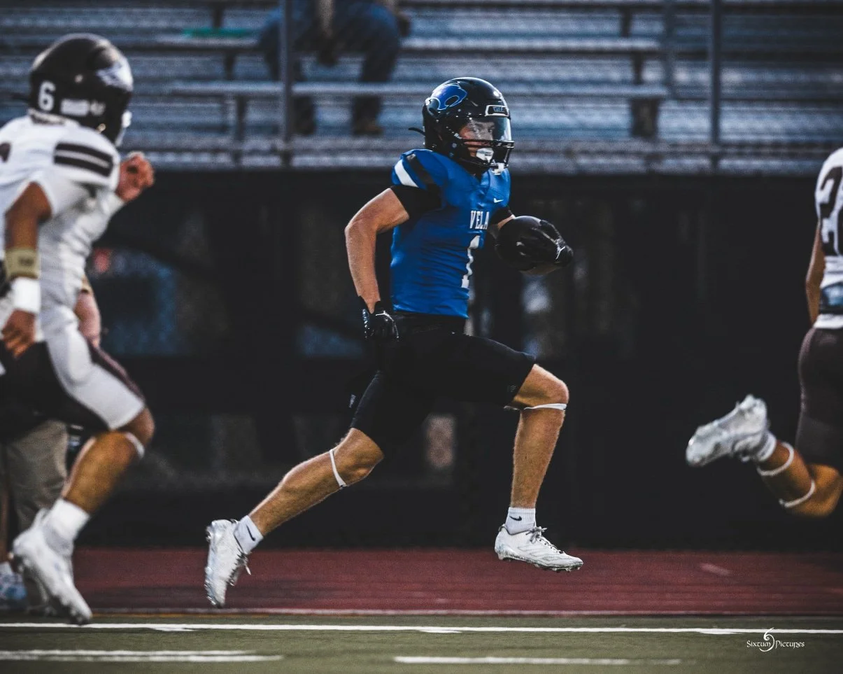 Hoover’s takeaway frenzy and Fauls’ hat trick power Vela past Mission, 49–3