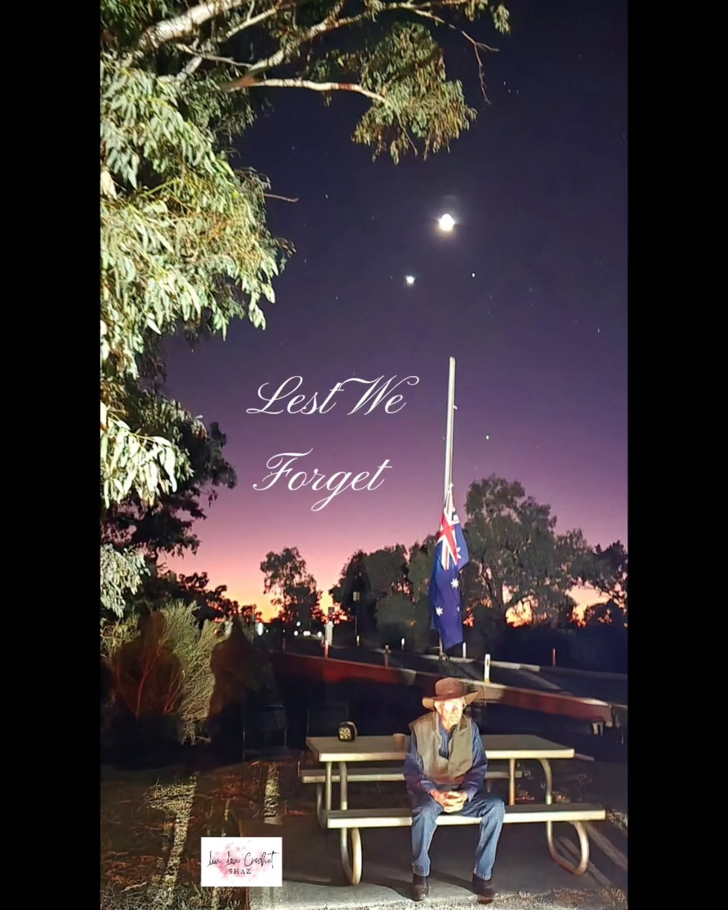 Anzac dawn service..... Lest We Forget
We honoured the lighthorse brigades this morning 🐎
We shall remember them.
#livelovecrochetshaz
#lestweforget
#Anzacday2025
#weshallrememberthem