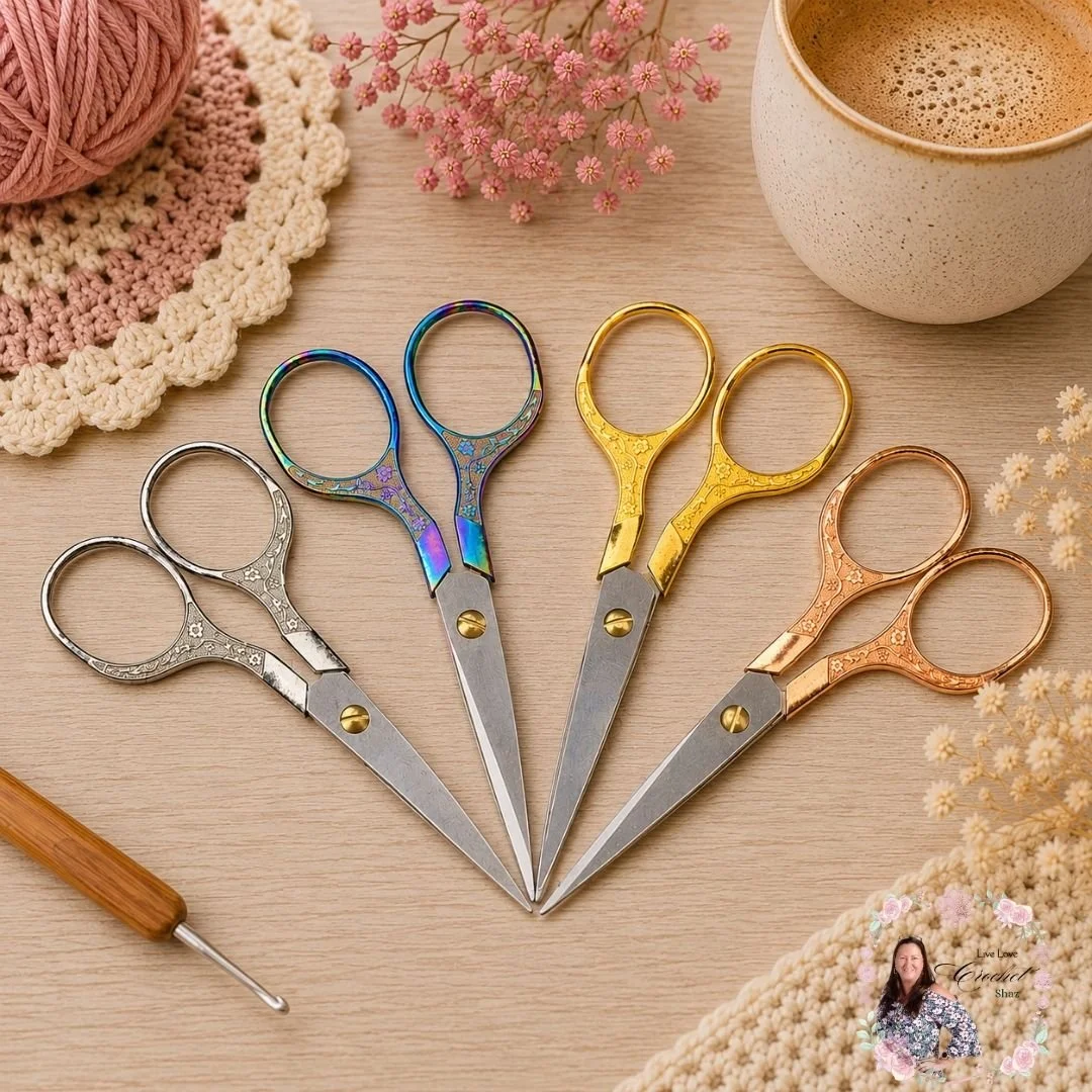 Lightweight Floral Embroidery Scissors – Crochet, Knitting, Sewing & Craft Snips